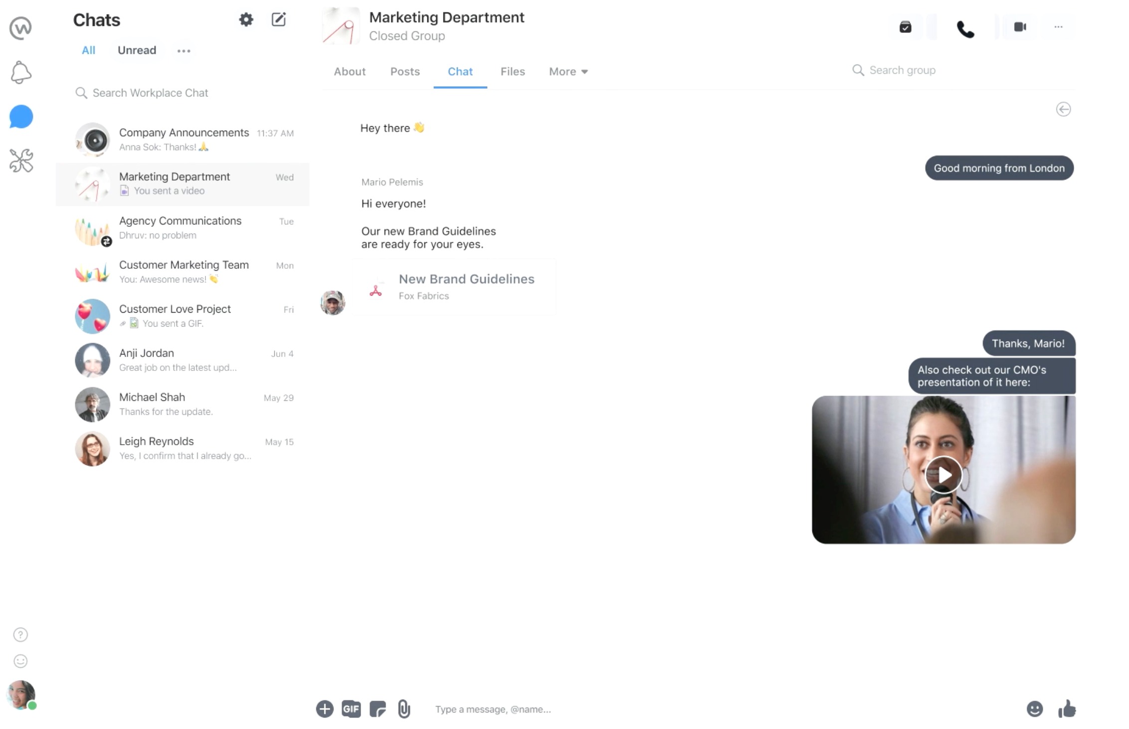 Instant messenger for business: Workplace from Meta