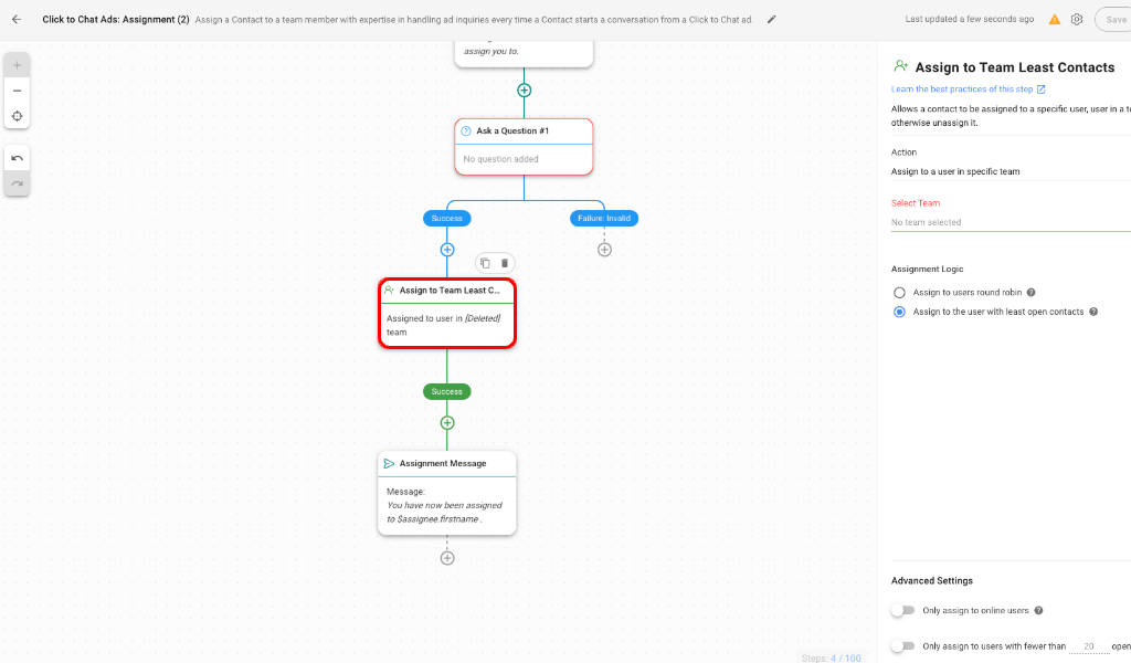 Route conversations to a specific team or assign them to a particular agent