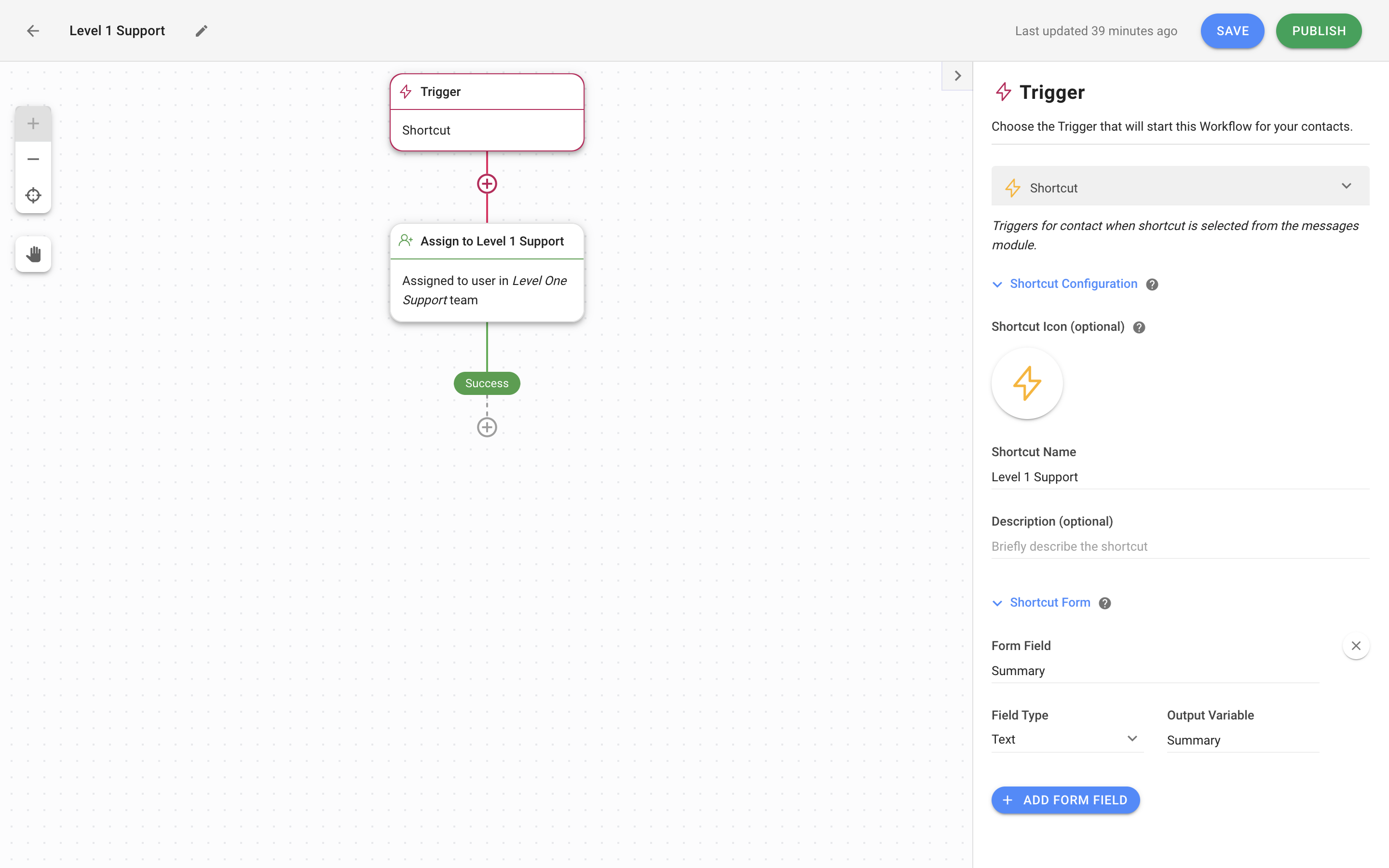 This is an image of the Workflows module on respond.io