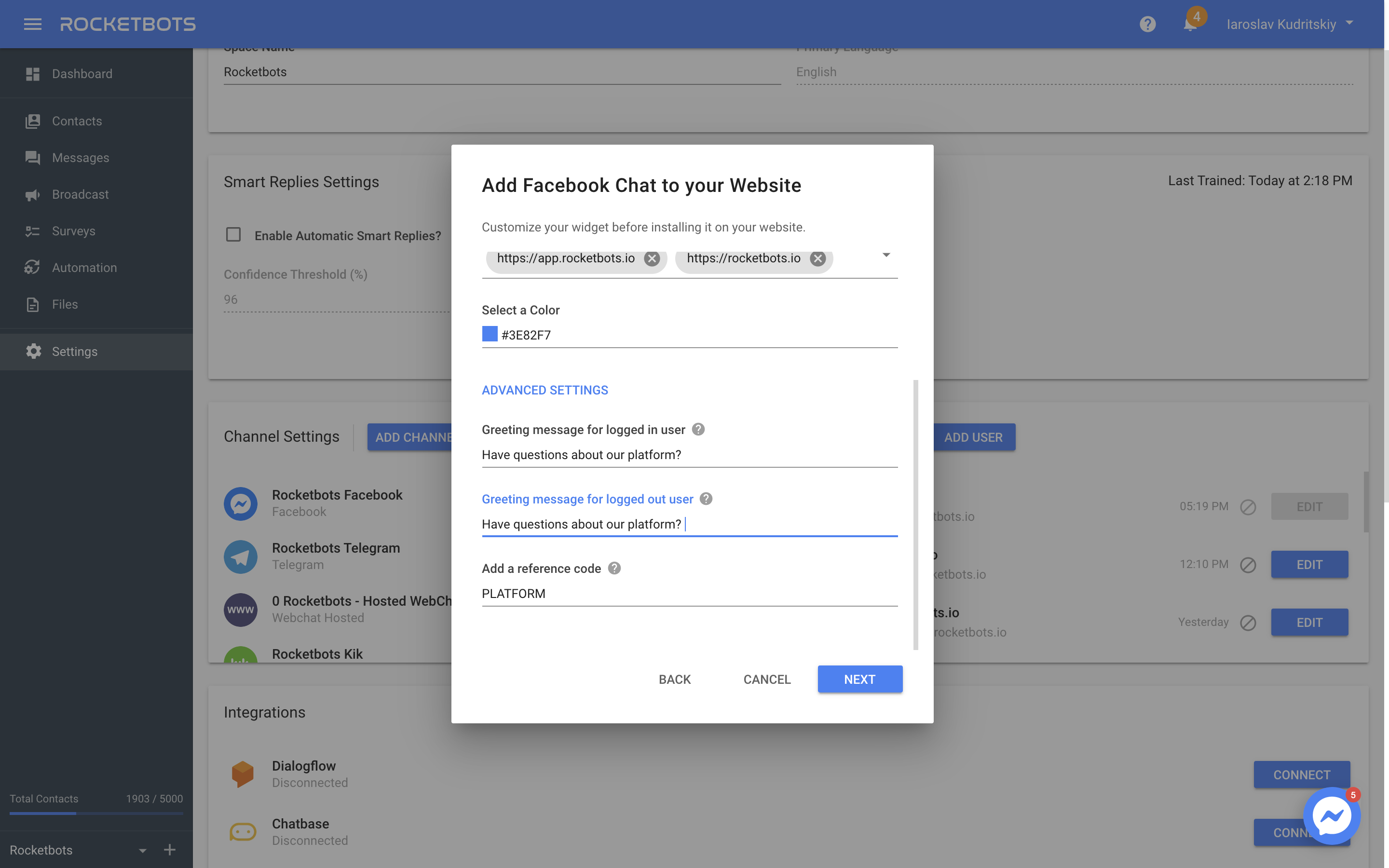 Adjust Advanced Settings To Add Facebook Customer Chat Plugin To Your Website With Google Tag Manager