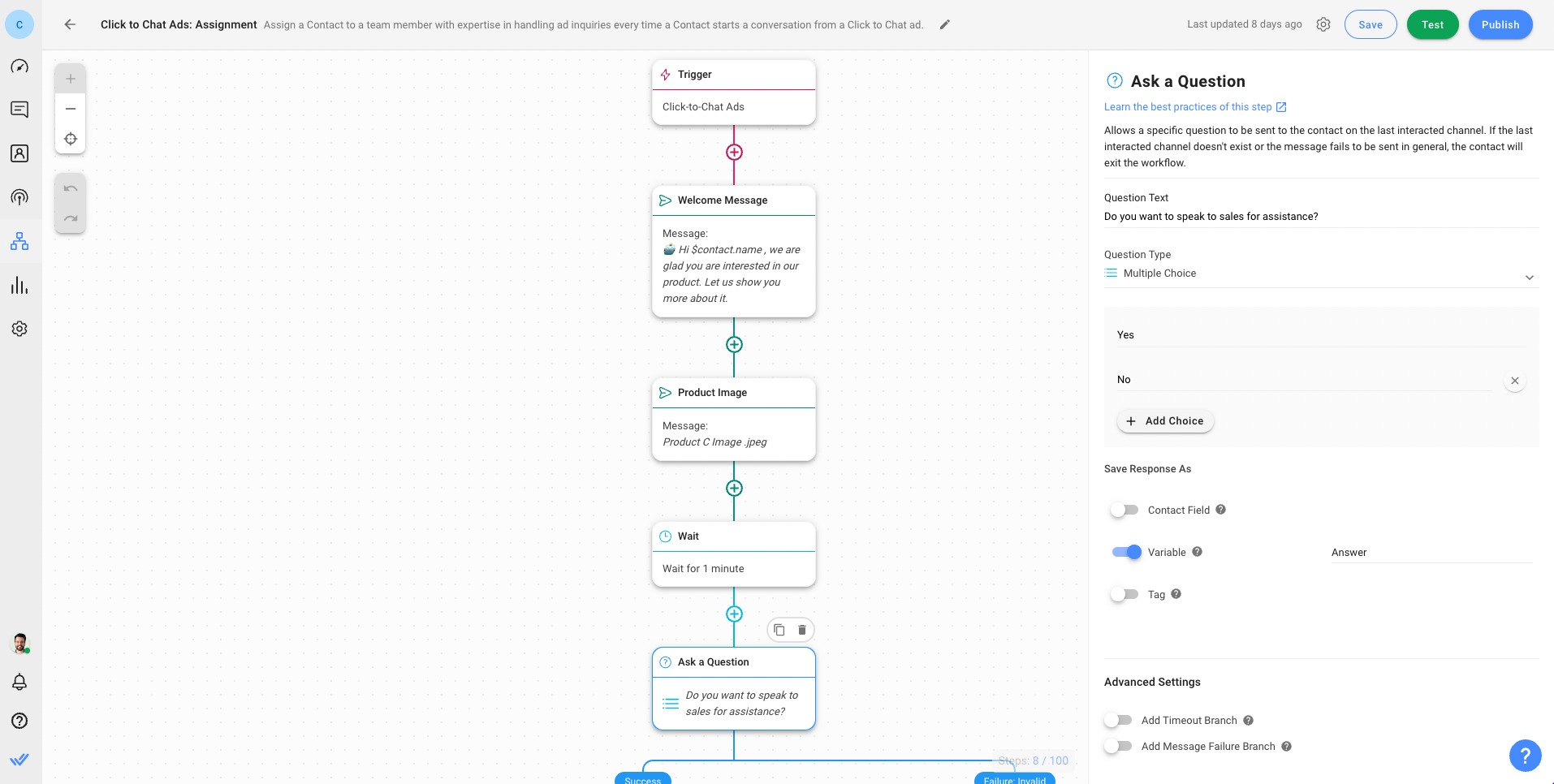 This image shows how to use a bot to handle multiple sales-related tasks.