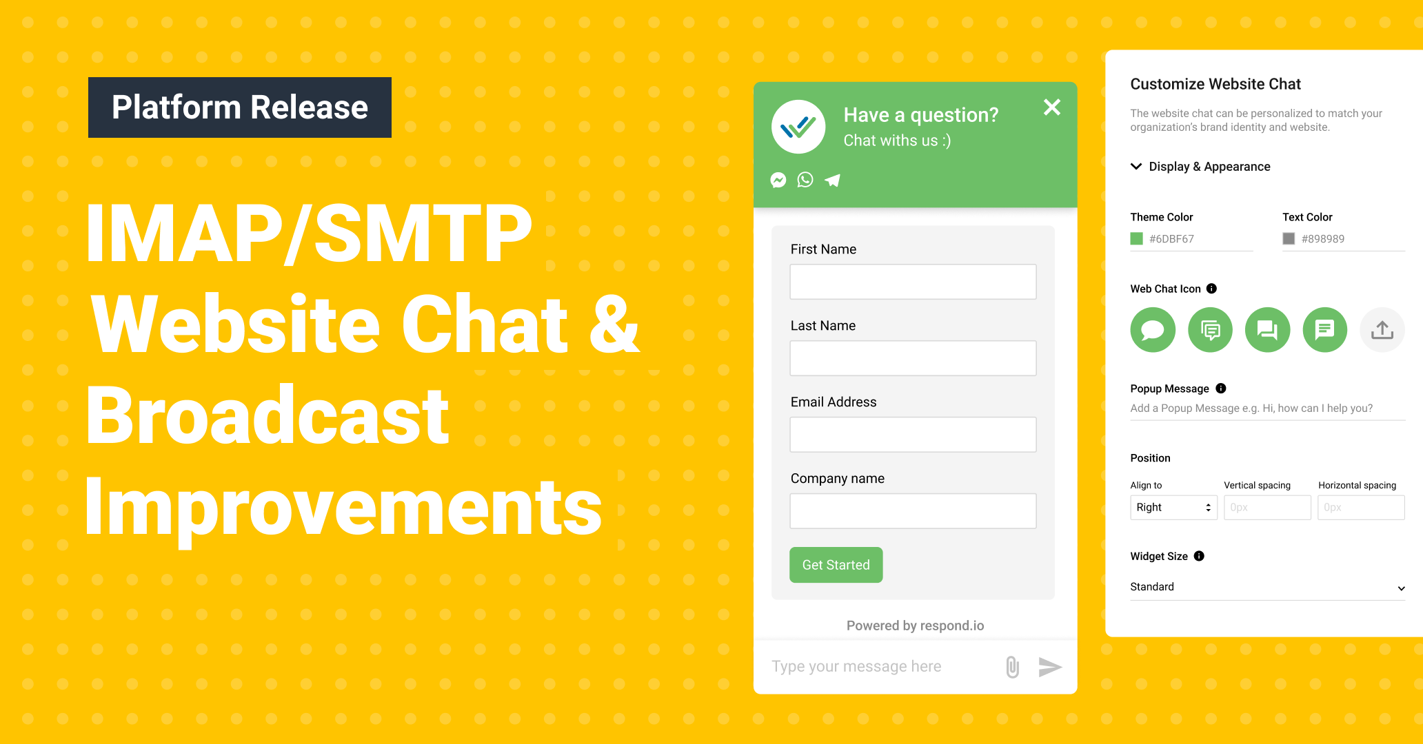 The August 2021 Release: IMAP/SMTP Integration, Website Chat Improvements & Import to Broadcast