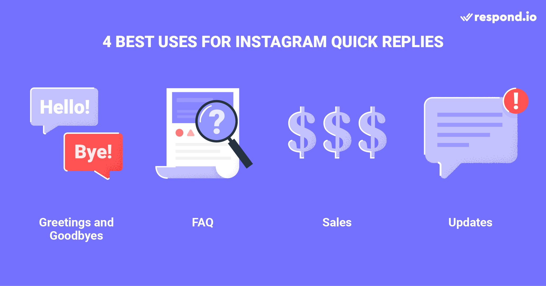 Quick replies on Instagram: Common use cases