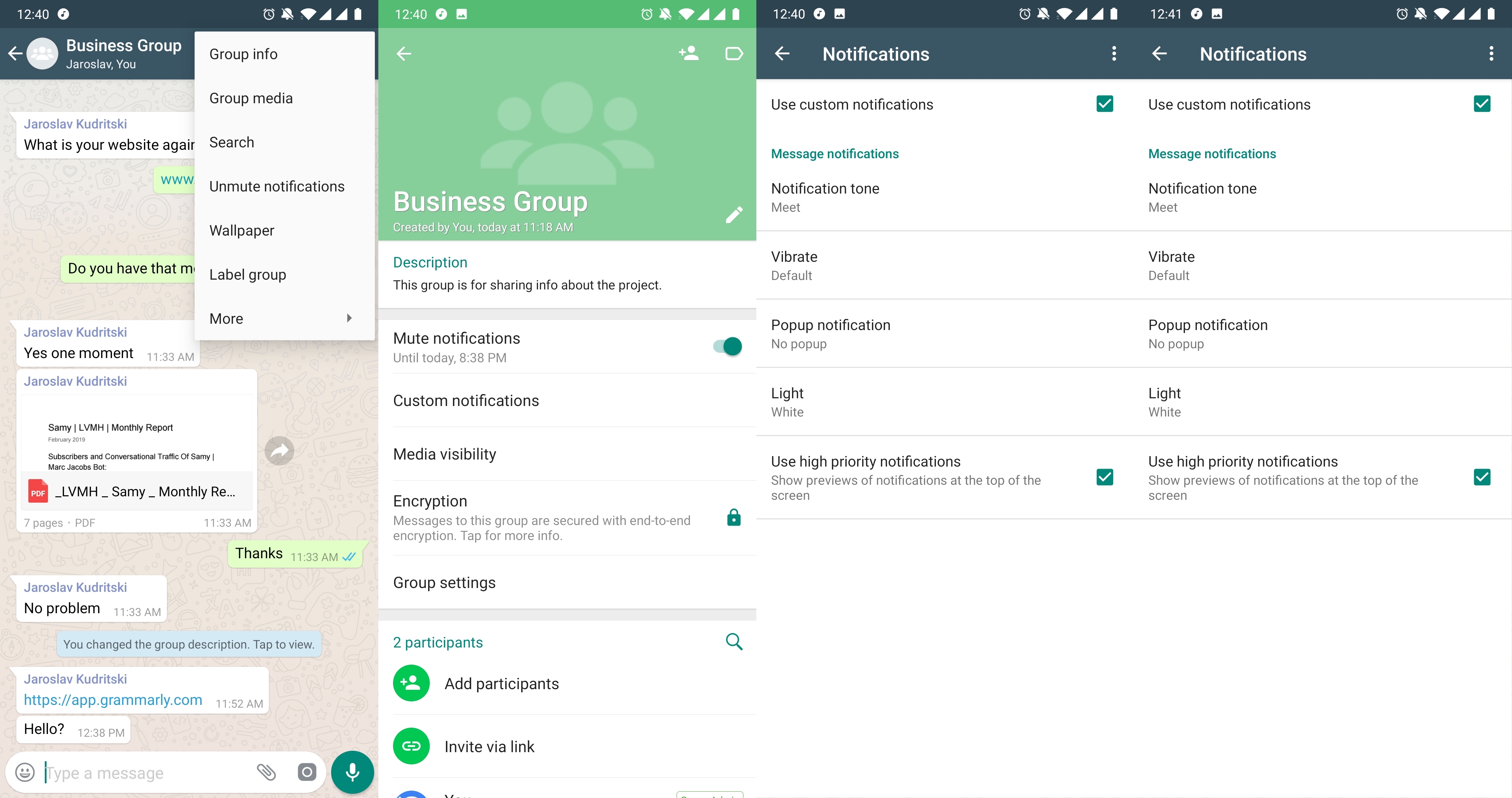 Custom Notifications in a WhatsApp Group