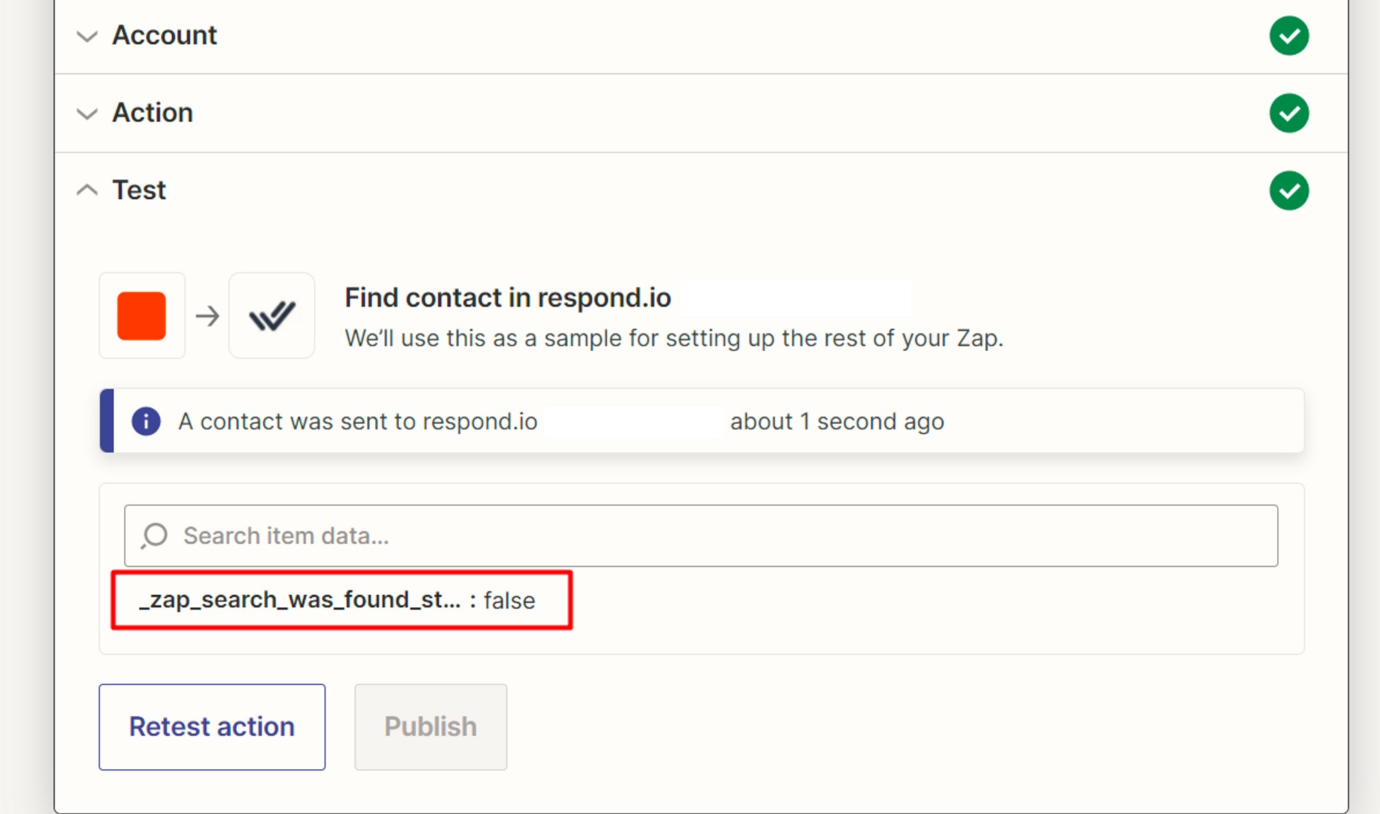 Improved Find a Contact search action in Zapier