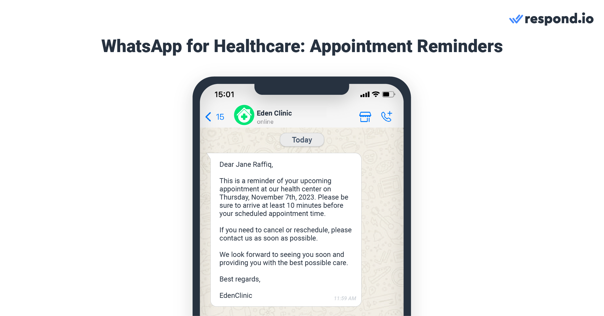 WhatsApp Business for healthcare: Automated reminders