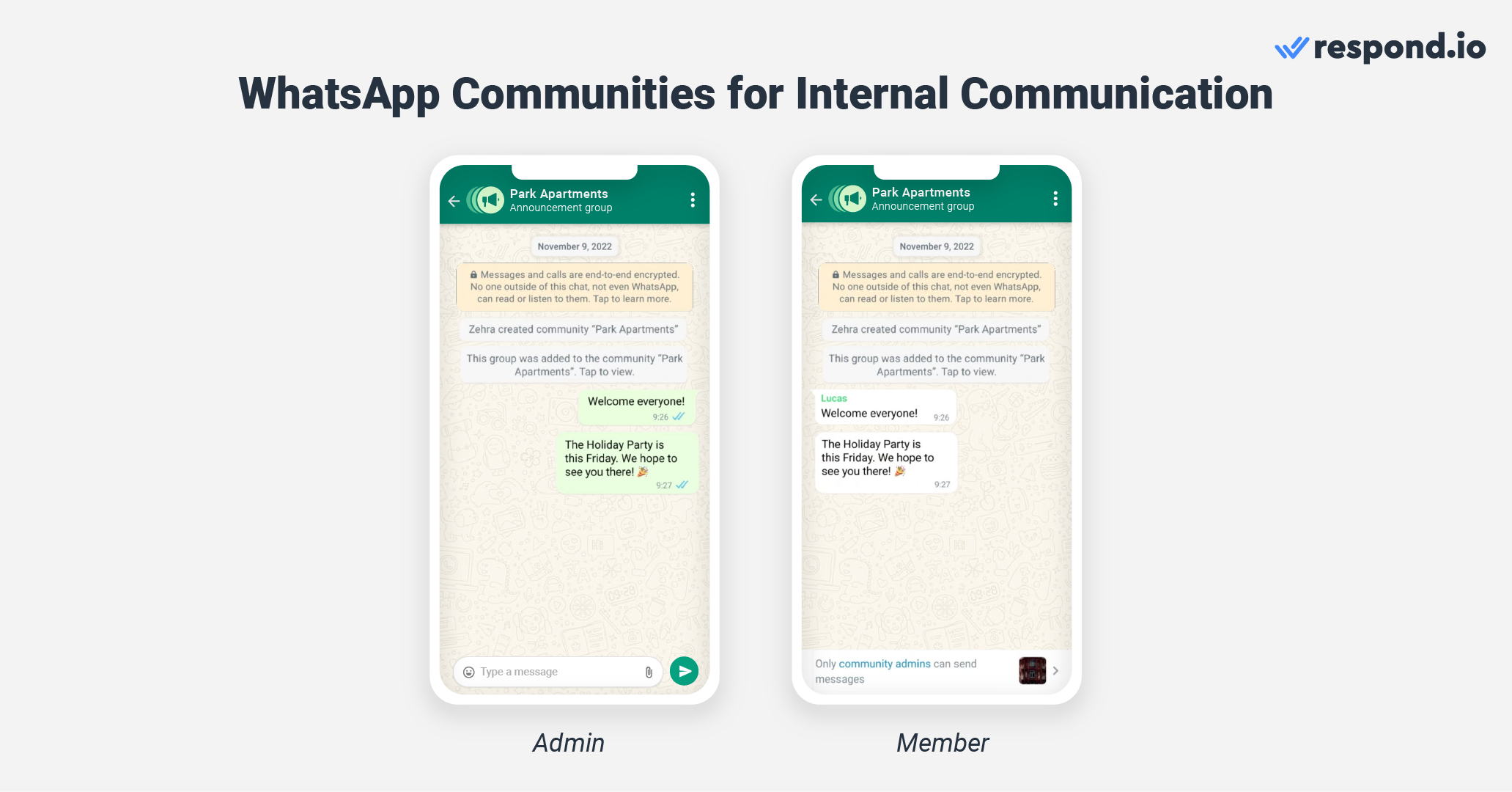 Use WhatsApp Communities for internal communication in your company