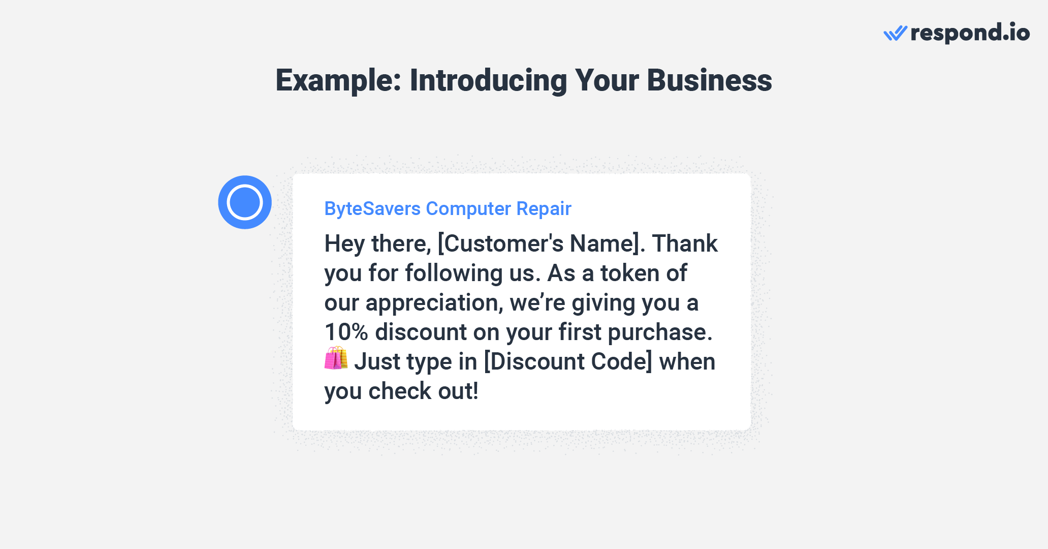 Instagram DM sales script examples: Introducing your business