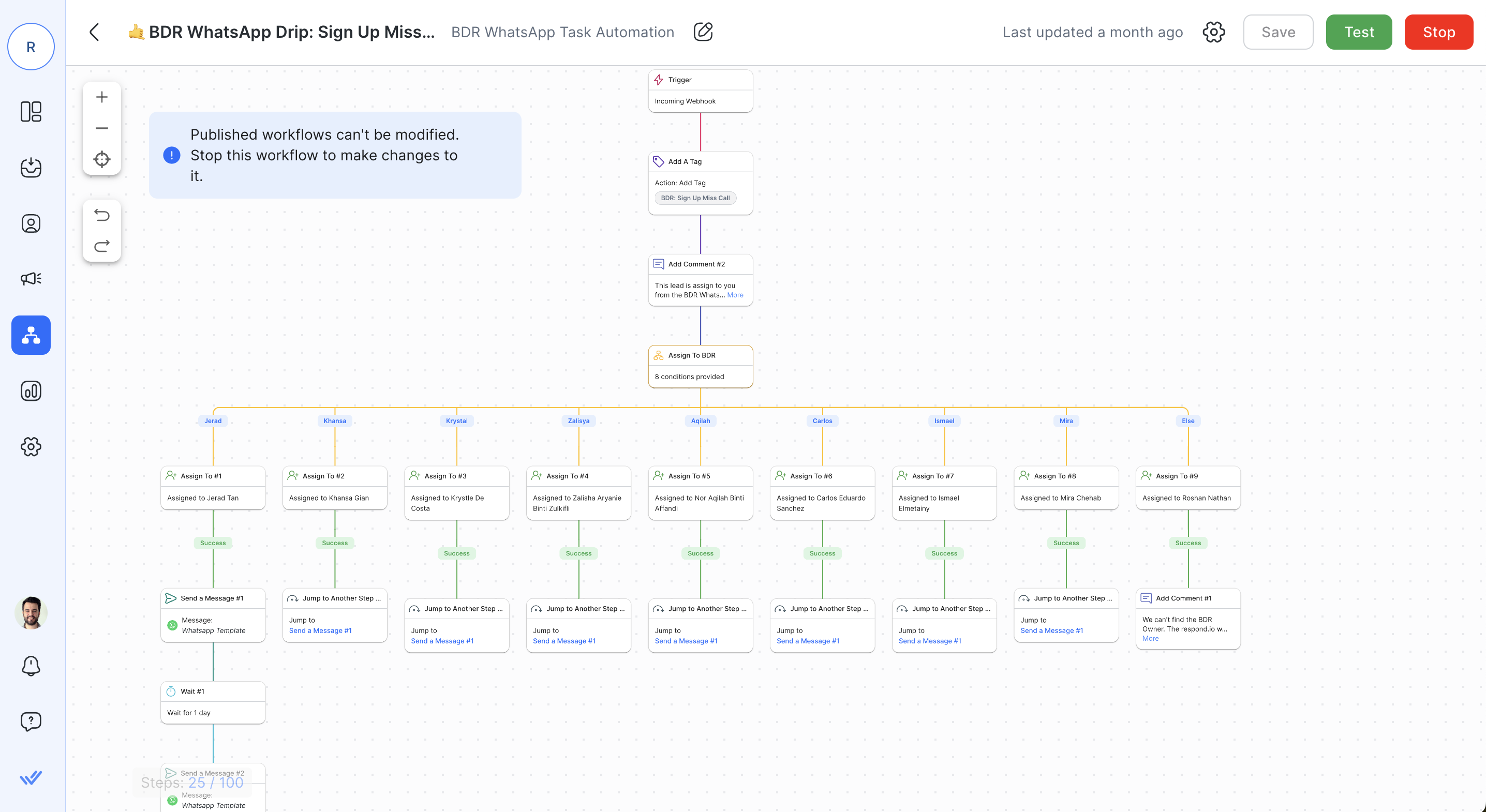 How to run WhatsApp drip marketing on respond.io