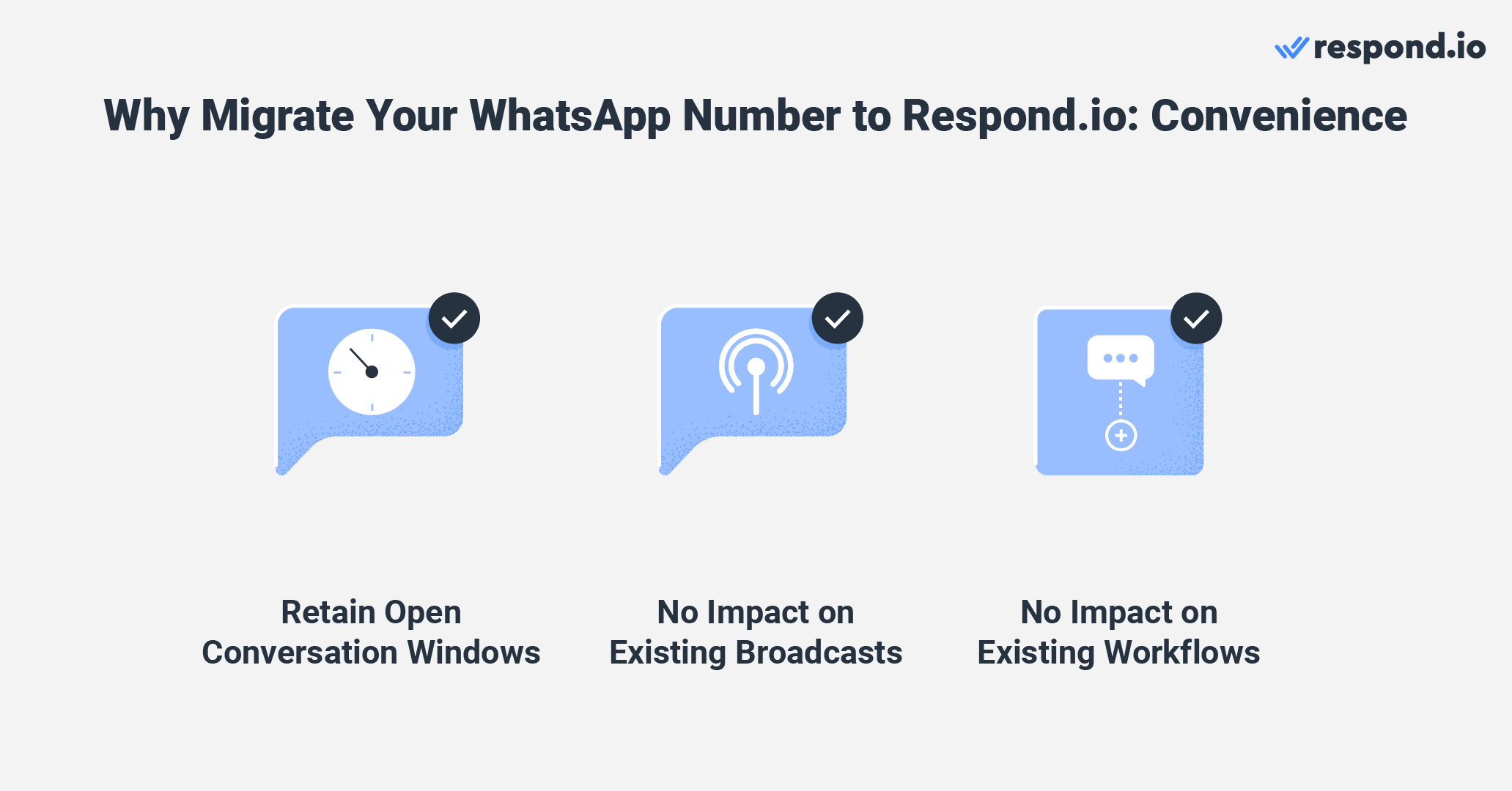 WhatsApp number migration to respond.io: Convenience