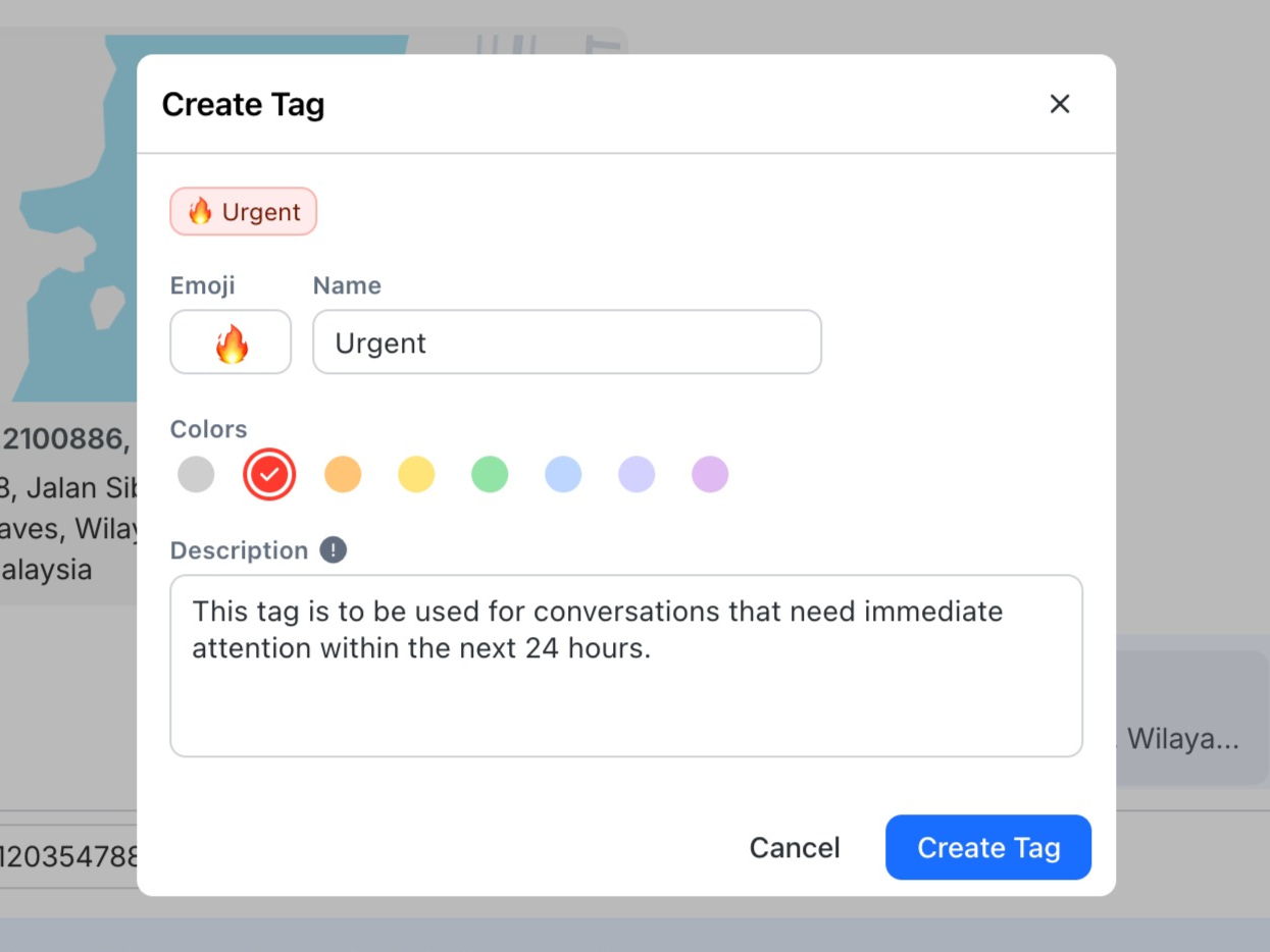 With tags, it becomes easier to organize your conversations.