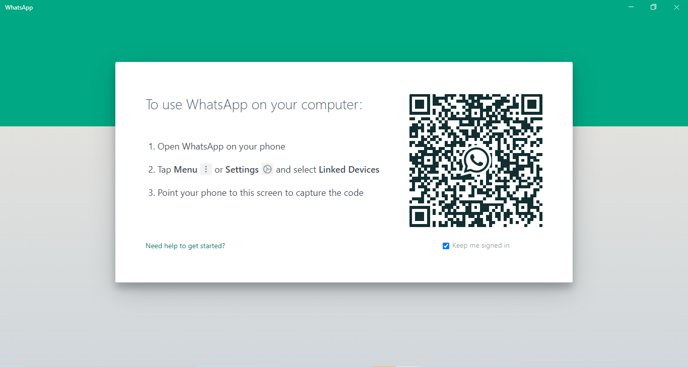 WhatsApp Business for Windows: WhatsApp Business Desktop App Login (Windows) using WhatsApp Business web QR code