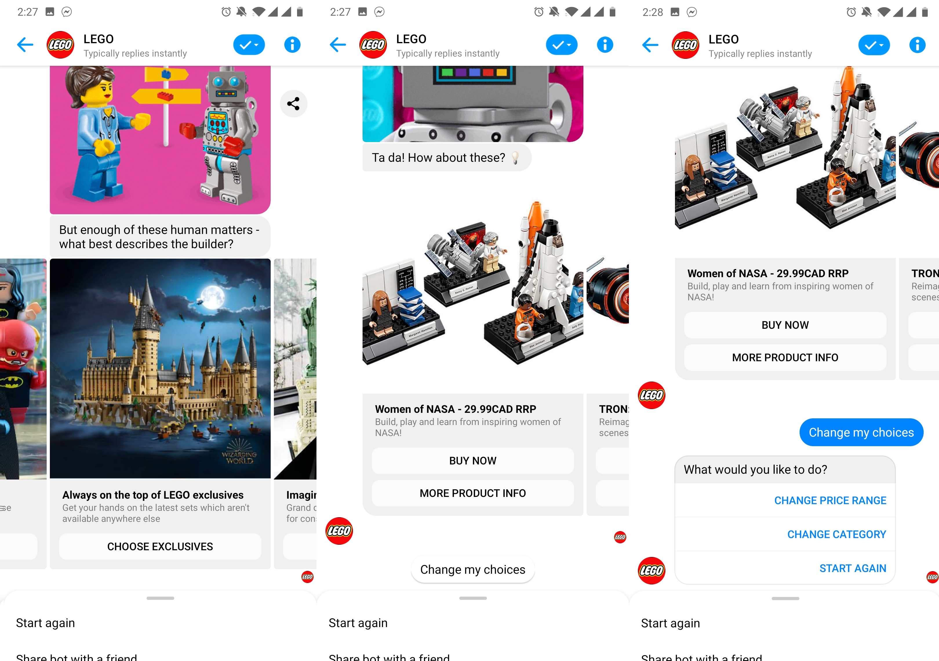 Lego Messenger Marketing Campaign Questions