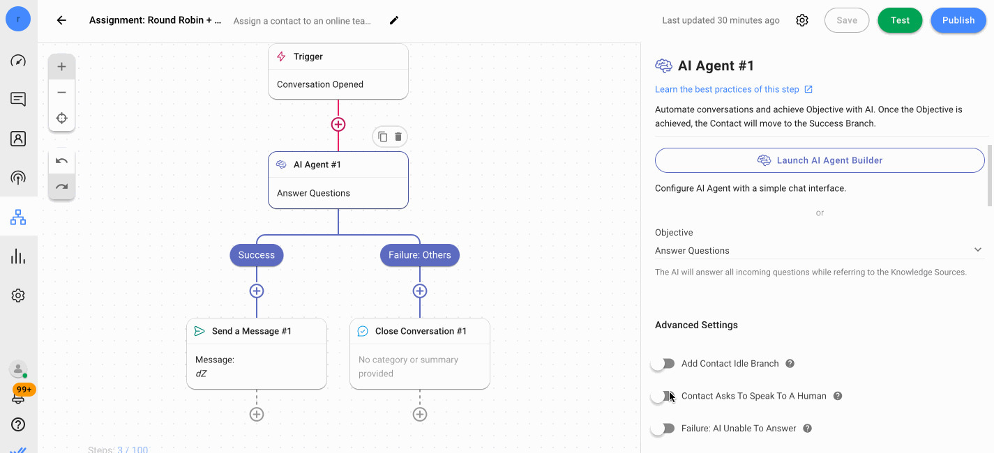 New AI Agent exit conditions to ensure a smooth customer journey