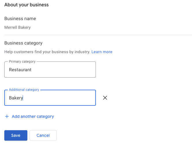 Try a few business categories to see which ones allow you to add links