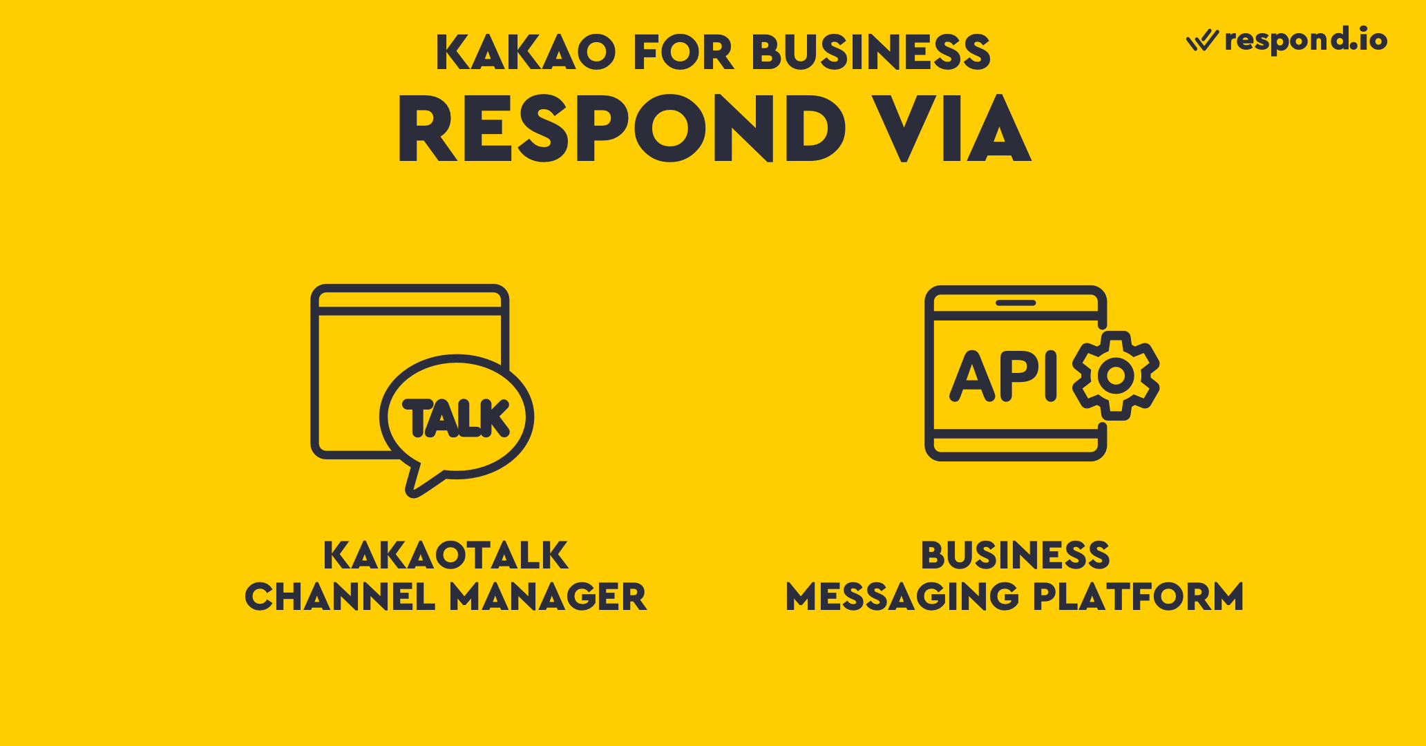 You can respond to messages on KakoTalk by using KakaoTalk Channel Manager or by connecting a Business Messaging platform.