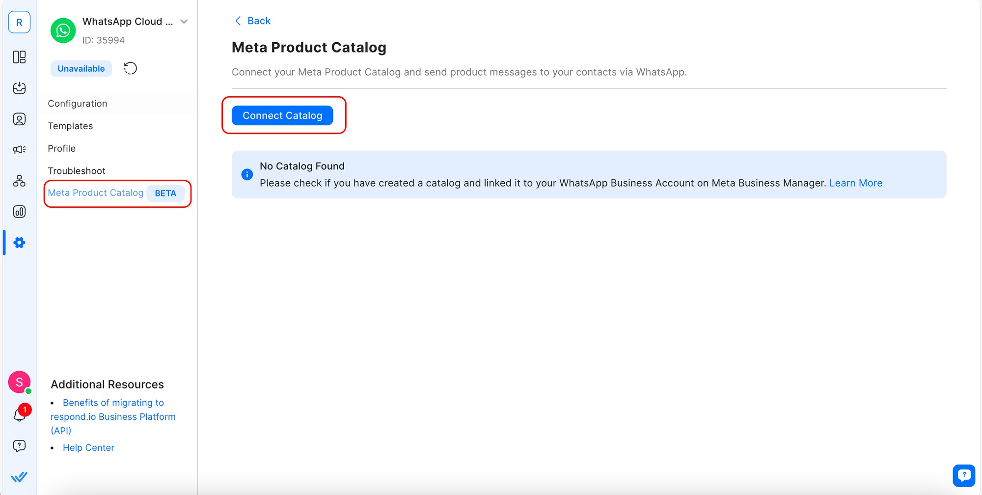 Connect your Meta Product Catalog to respond.io