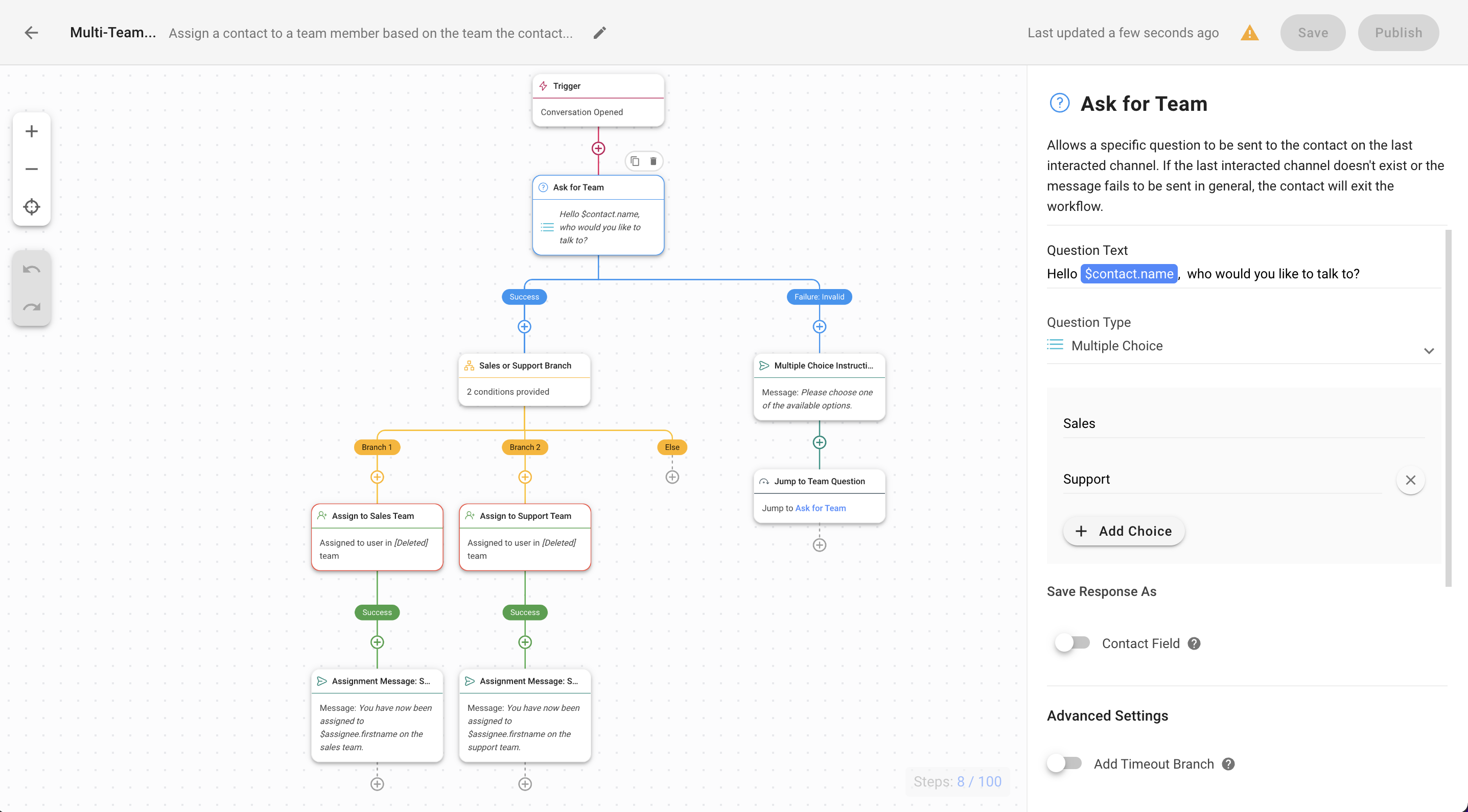 WhatsApp automation bot: Chat routing and agent assignment