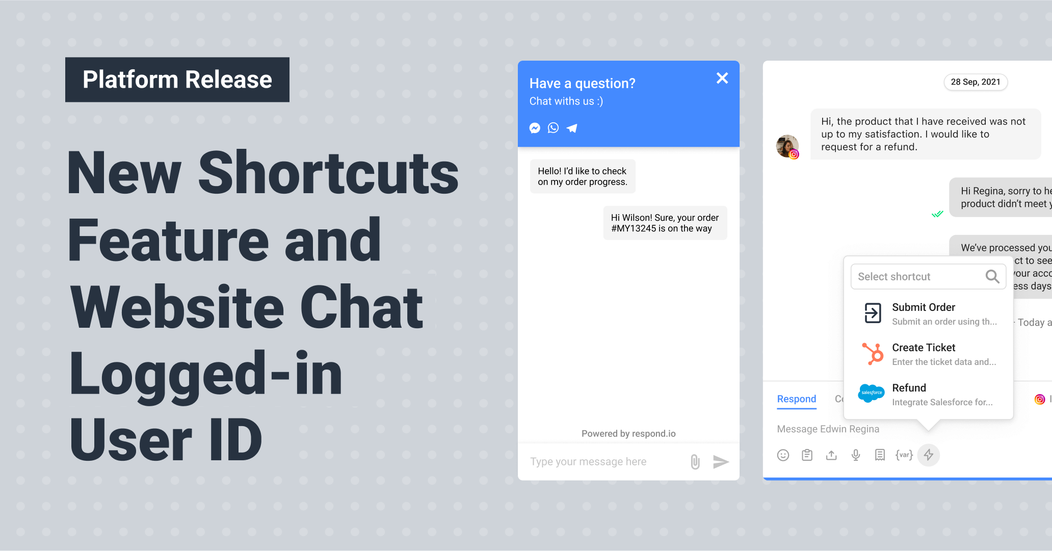 March 2022 Release: New Shortcuts Feature and Website Chat Logged-in User ID and More