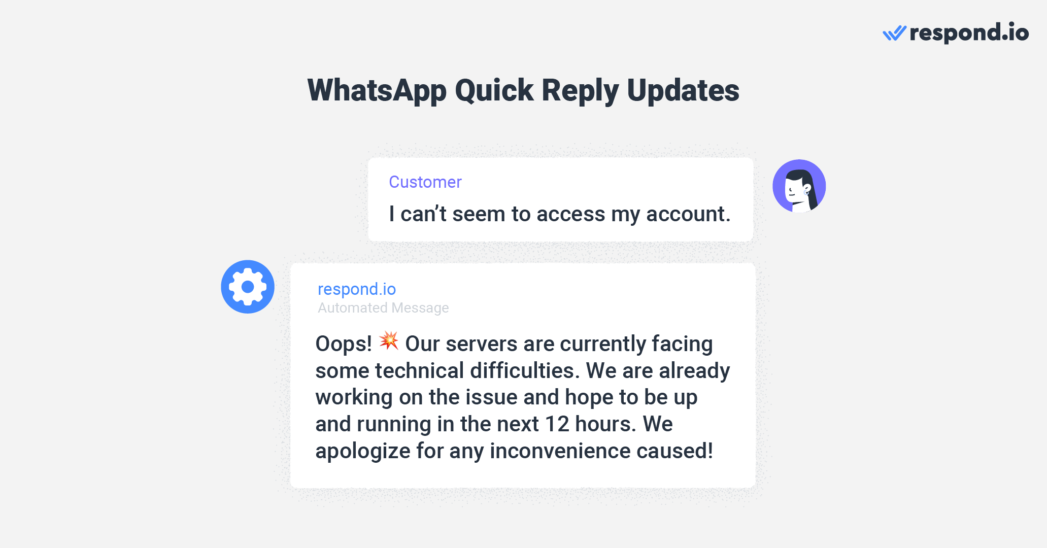 Quick reply WhatsApp: Updates