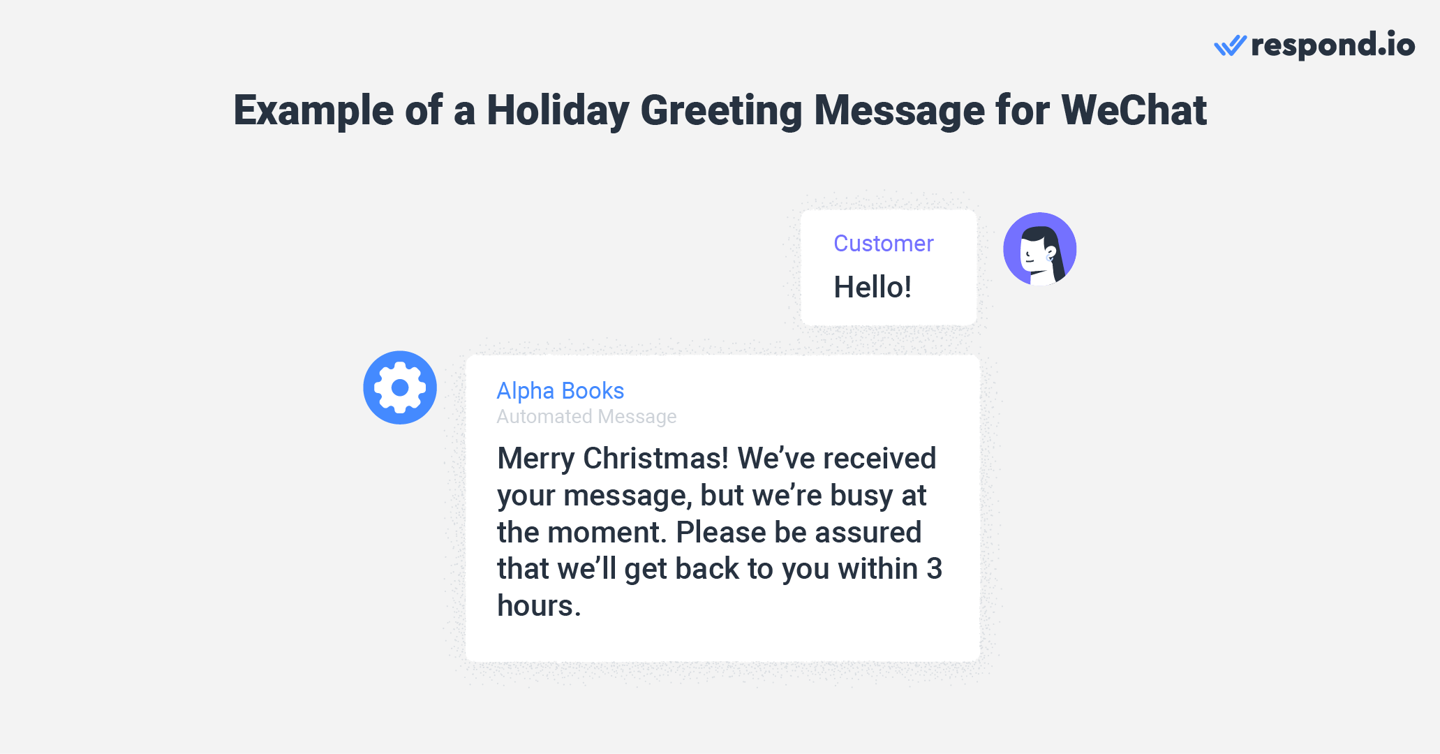 An example of a holiday greeting message 