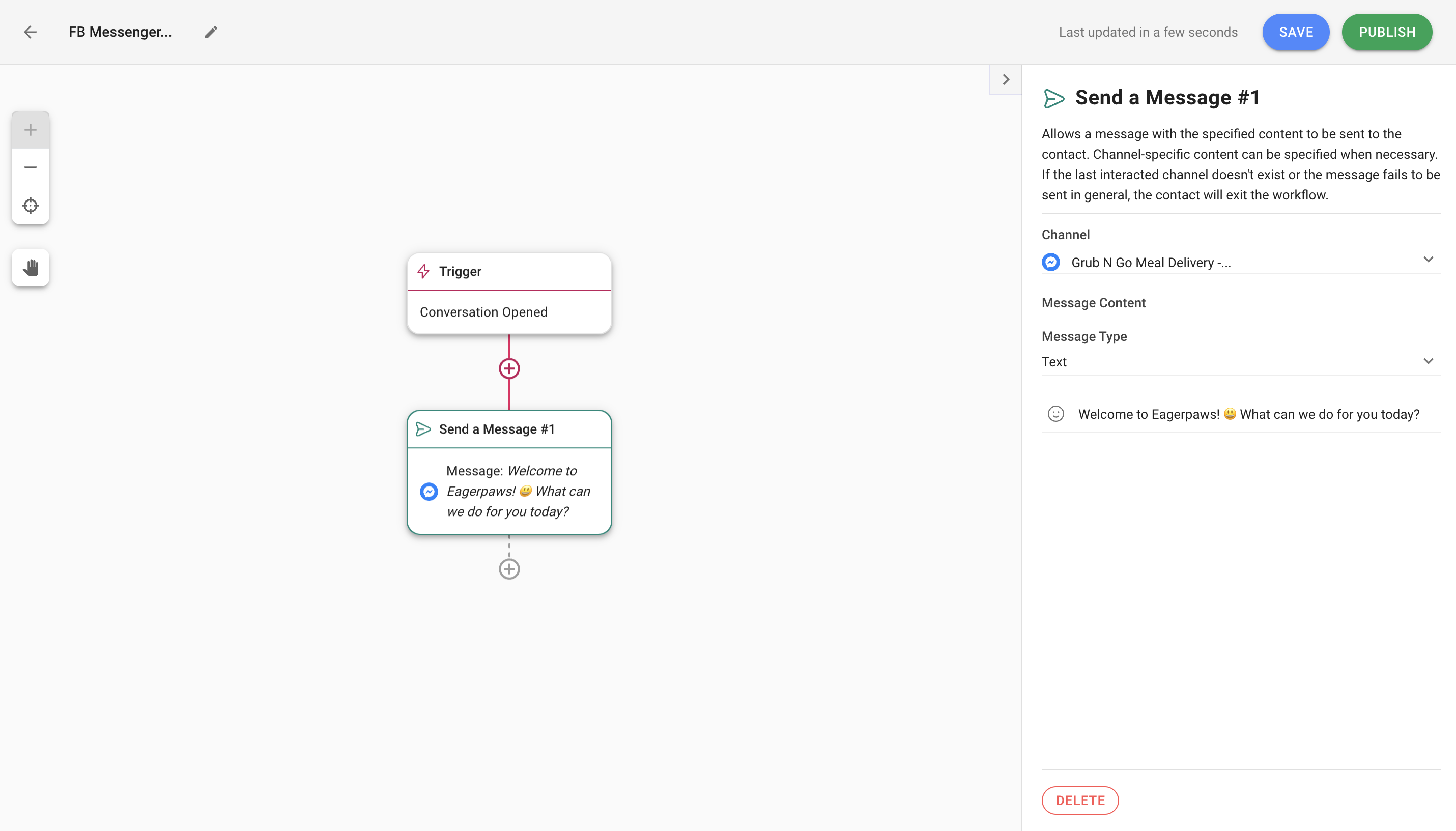 Send a message with Respond.io Workflows