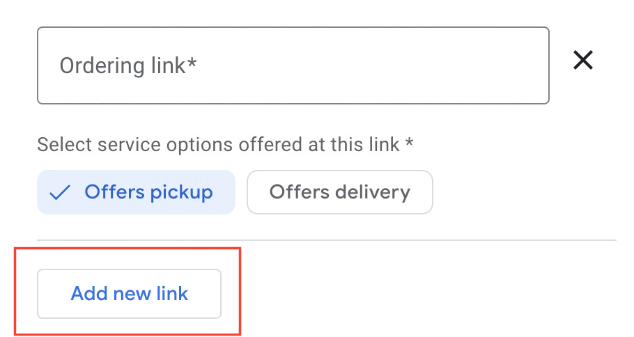 Just select Add New Link to add an additional contact channel