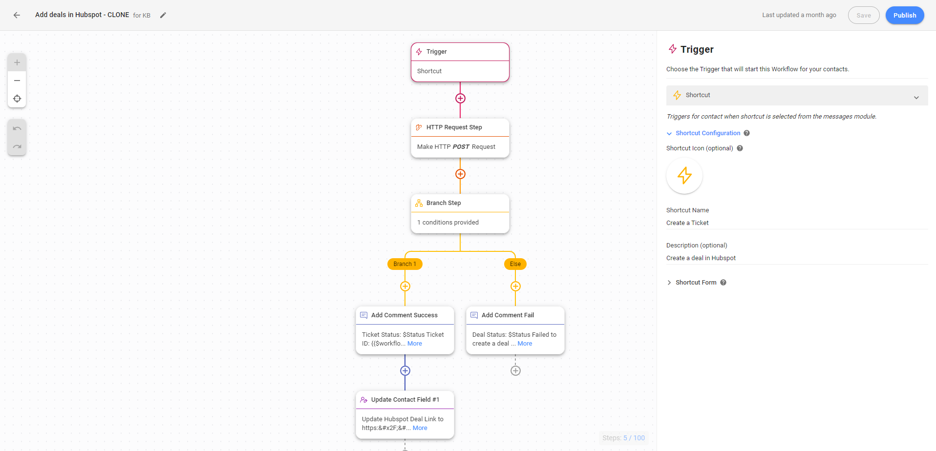 Respond.io's automation builder