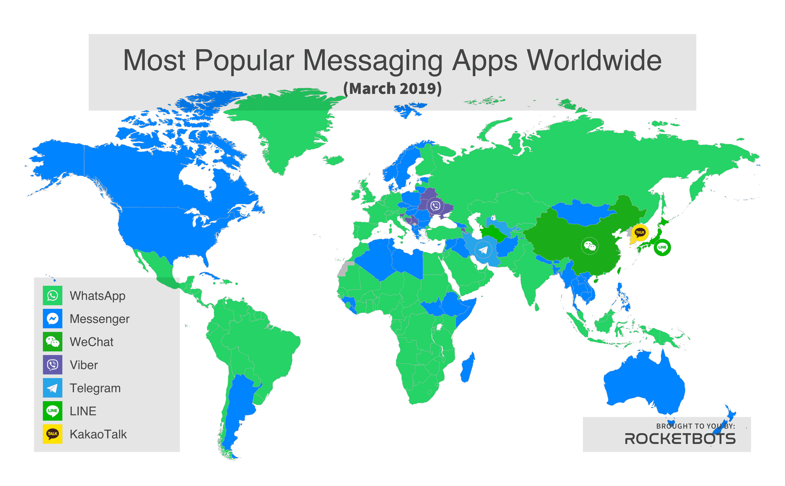 The Most Popular Messaging App by Country