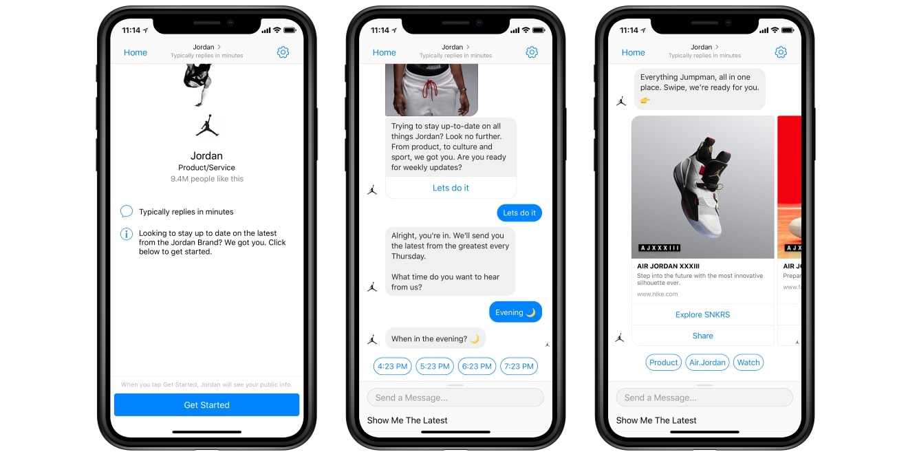 Air Jordan Facebook Messenger Marketing Campaign