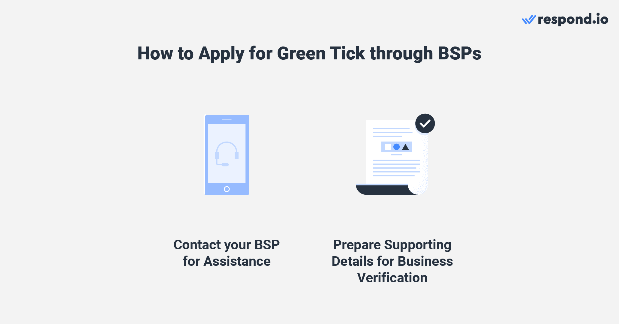 Verify my whatsapp business account through a BSP: Depending on your BSP, they’ll either apply for an Official Business Account on your behalf or guide you on how to do it yourself via their respective dashboards. If they apply on your behalf, the whole process from application to approval will take up to 3 weeks.