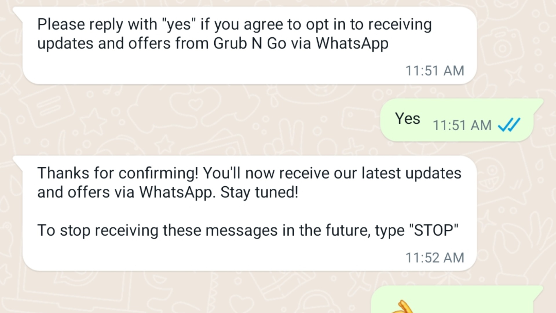 An image showing how to get whatsapp consent