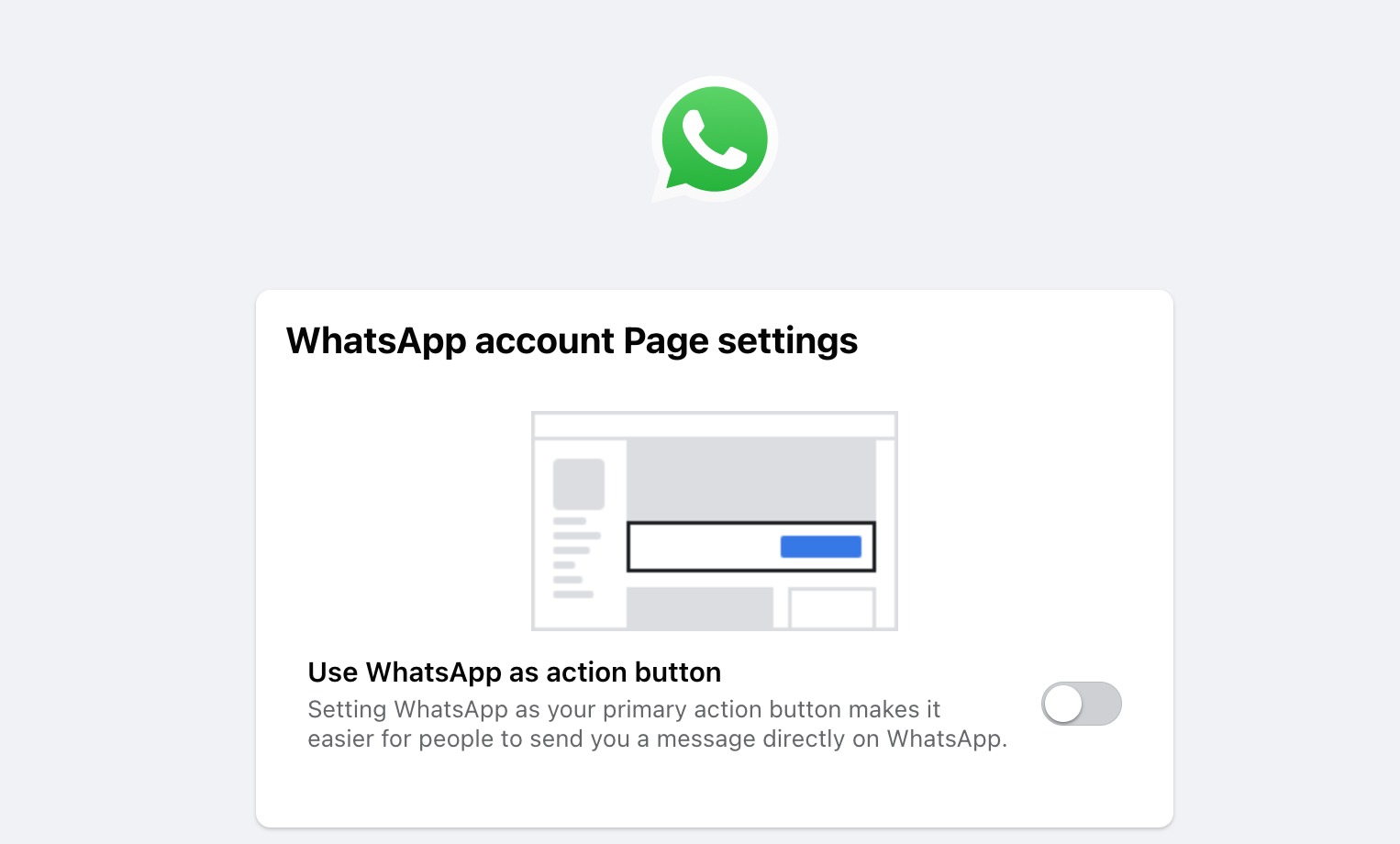 Add a WhatsApp button to your Facebook page so it’s easy for leads to contact the business