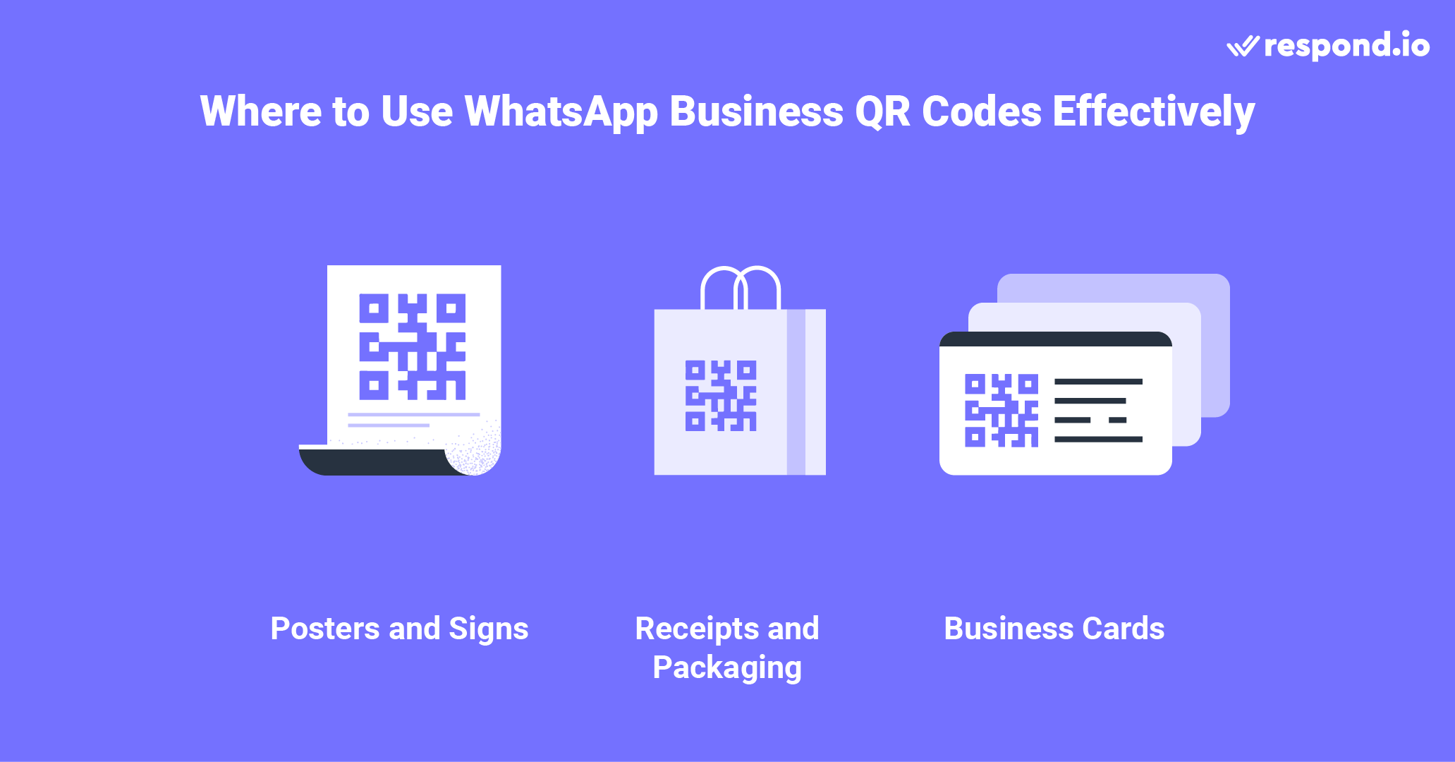 Examples of where to place WhatsApp Business QR codes for maximum reach