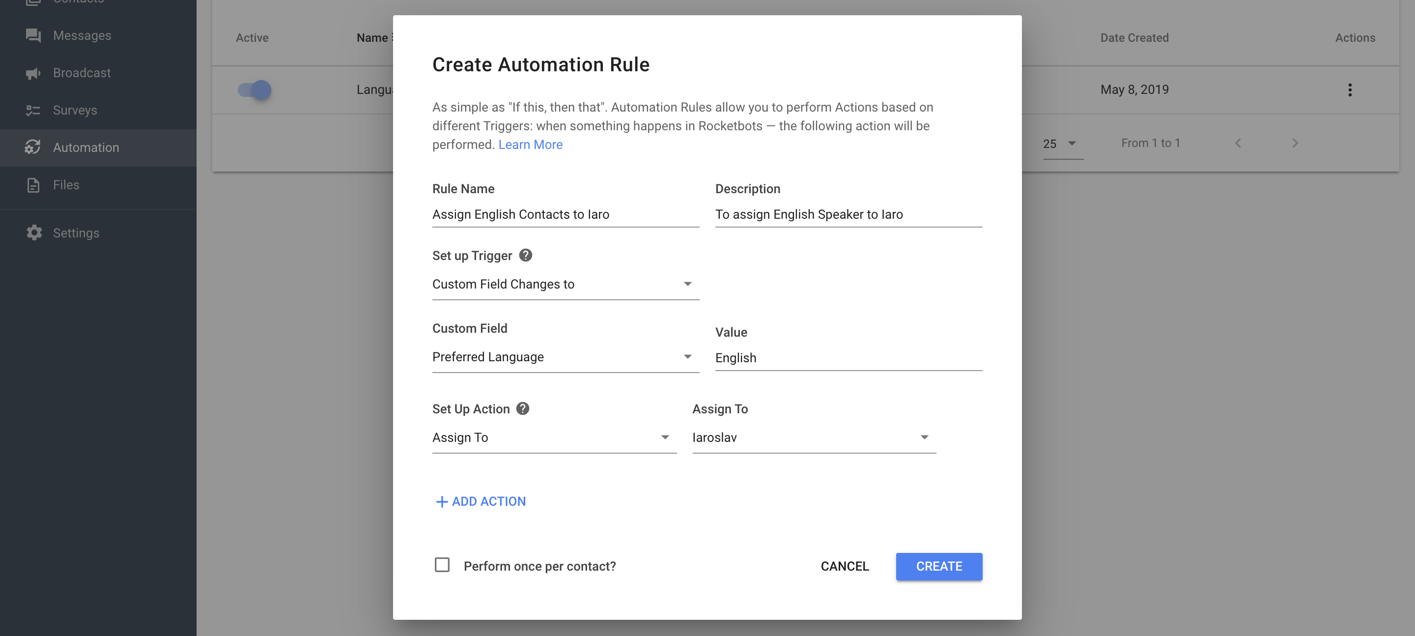 Create A Rule To Assign Someone Based On The Survey Response