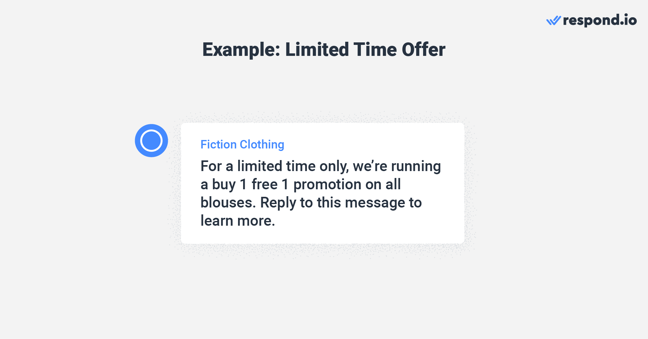 Instagram DM sales script examples: Limited time offer