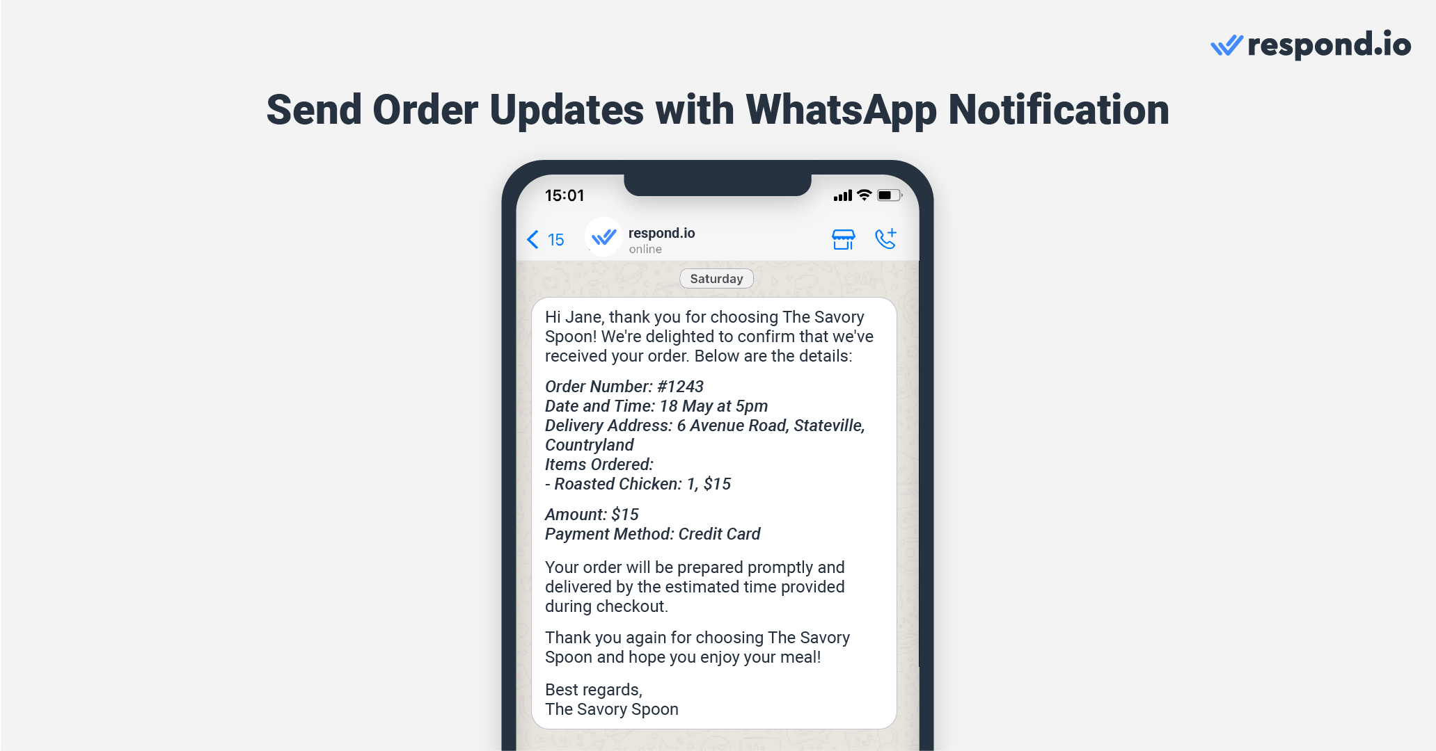 WhatsApp food ordering system: Update customers about their orders on WhatsApp  