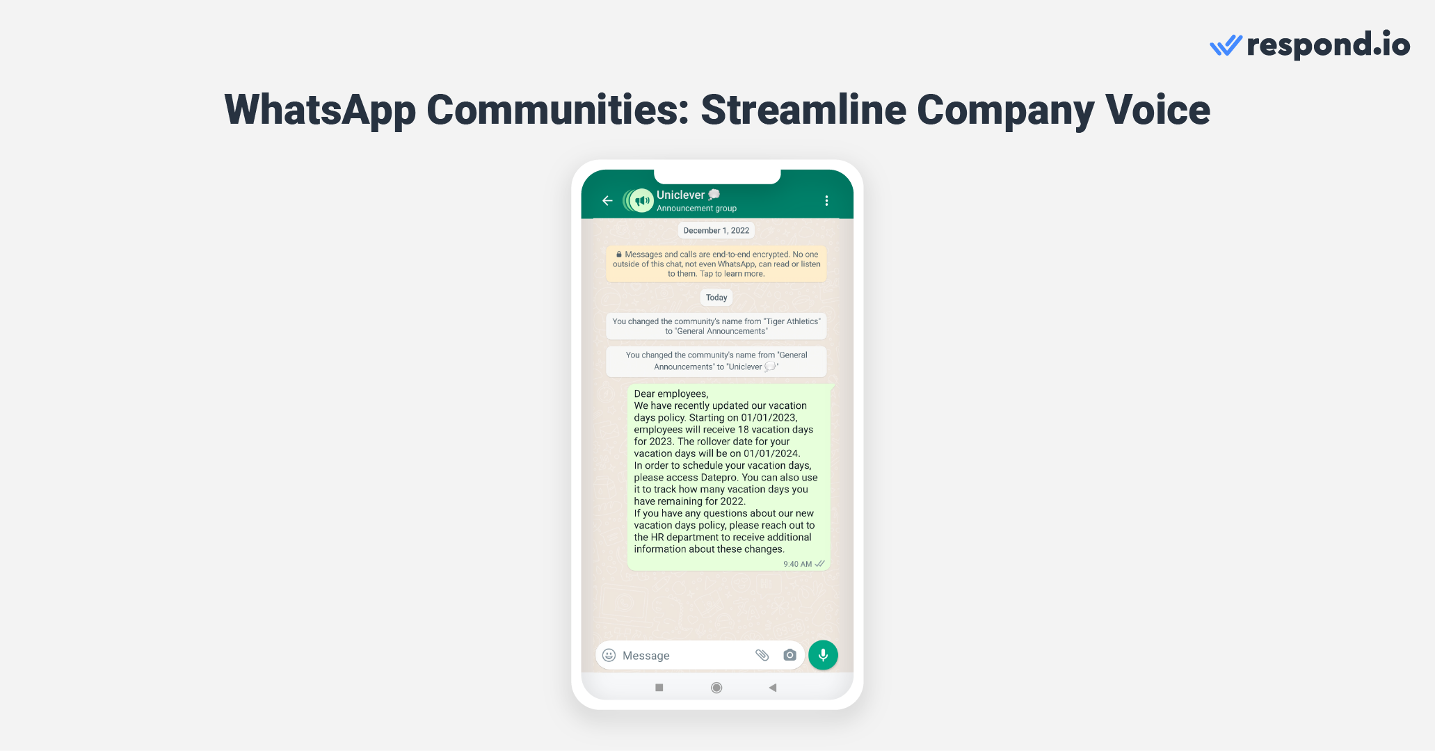 How to use WhatsApp Communities to streamline company voice