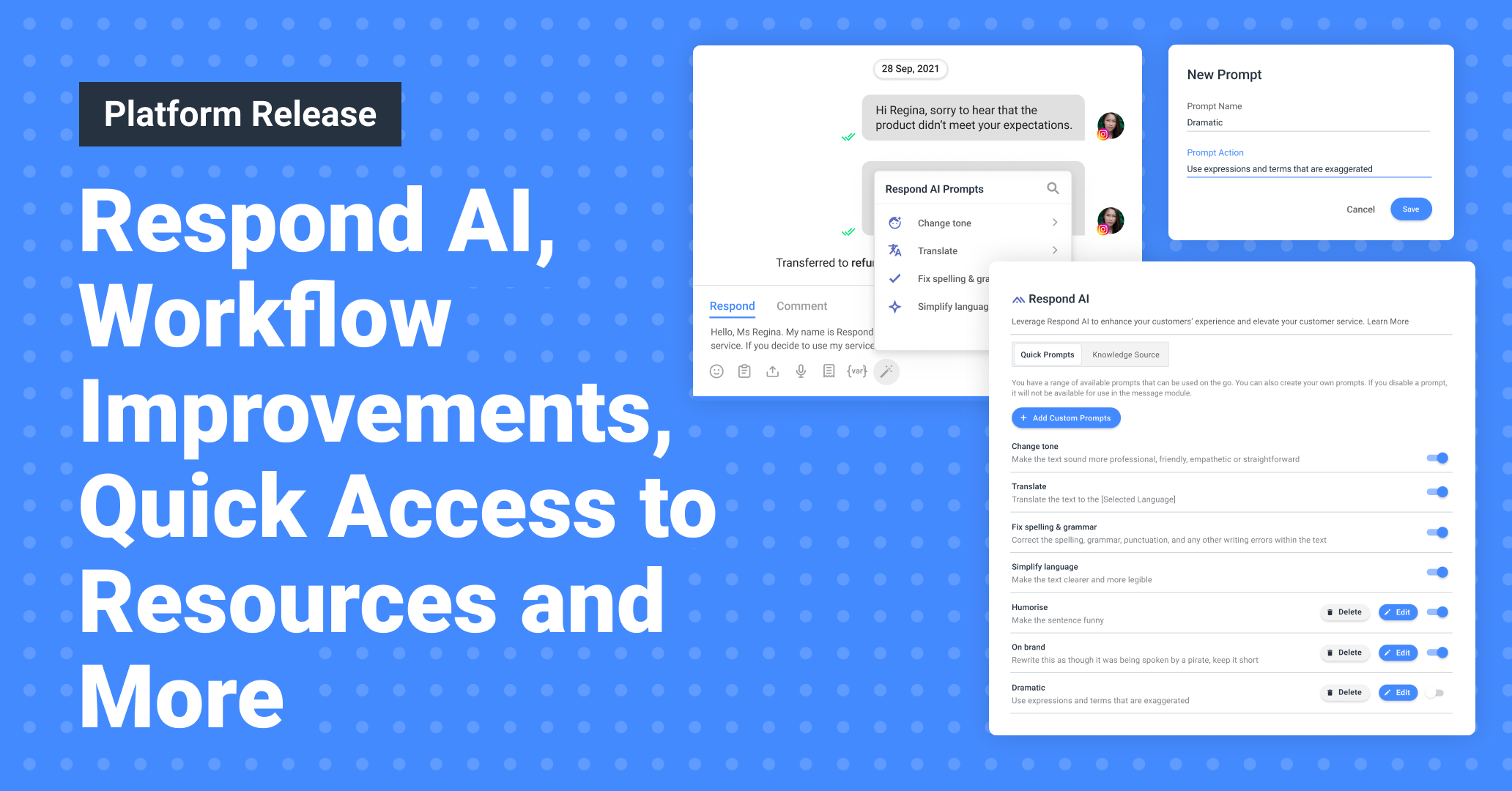 August 2023 Updates: Respond AI, Workflow Improvements, Quick Access to Resources and More