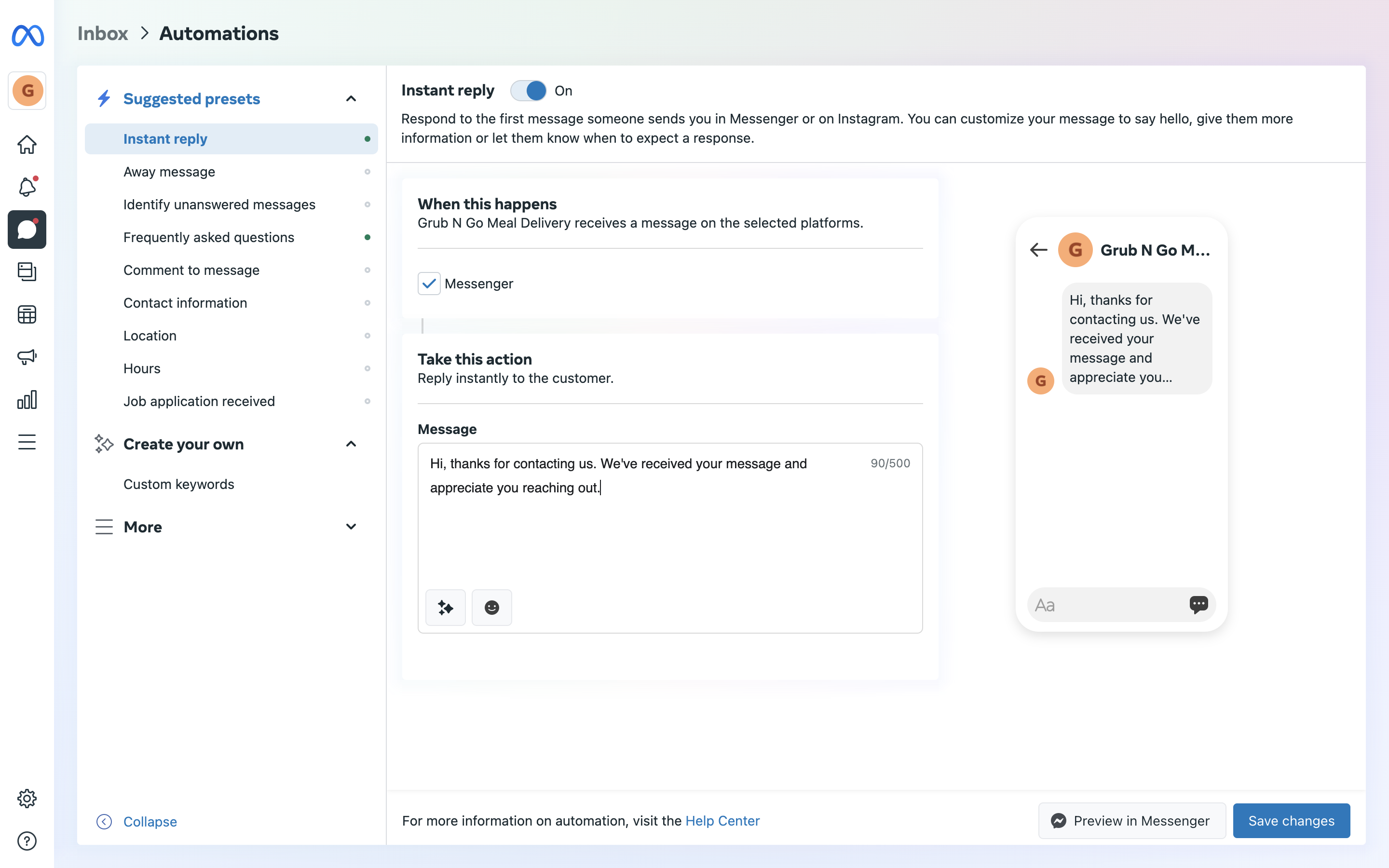 This is an image on how to set up facebook messenger auto reply 2020. Wonder how to set up auto reply on facebook messenger? Compose your Facebook Messenger auto reply message through Facebook Inbox. Read the blog for more info on how to change auto reply on facebook messenger.