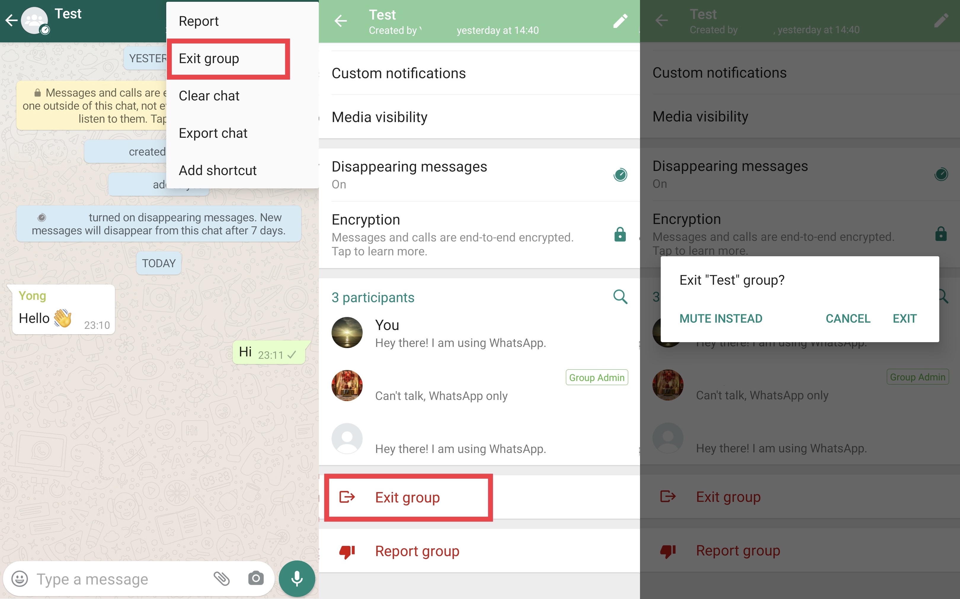 How to Leave WhatsApp Group