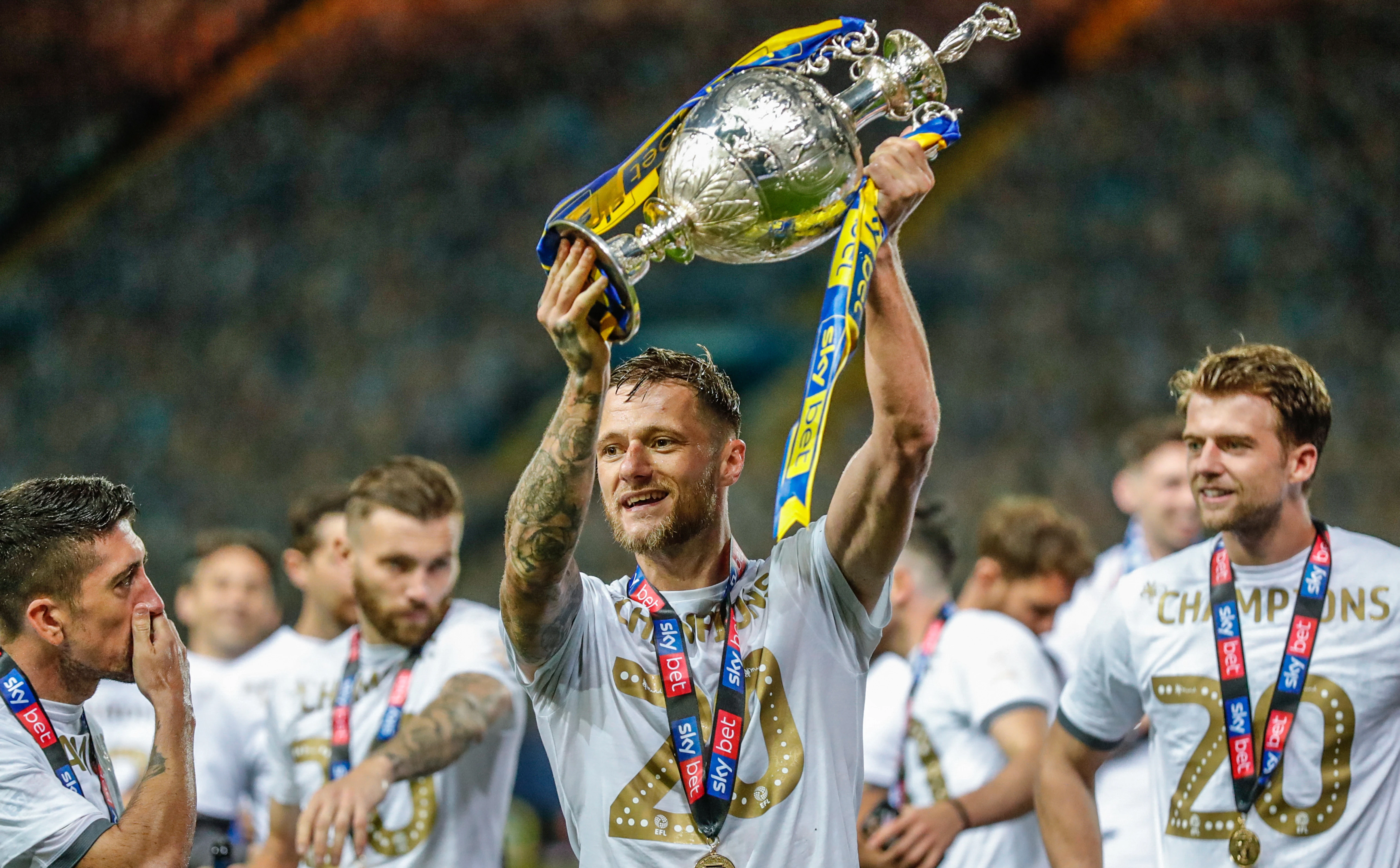 Liam Cooper trophy lift