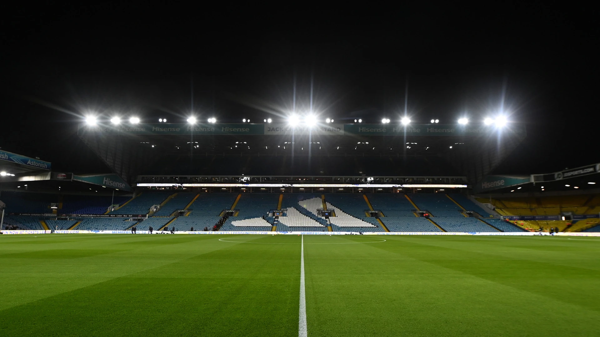 Elland Road at night