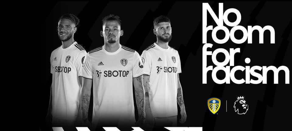 No Racism Football Club show support for No Room For Racism campaign - Leeds United