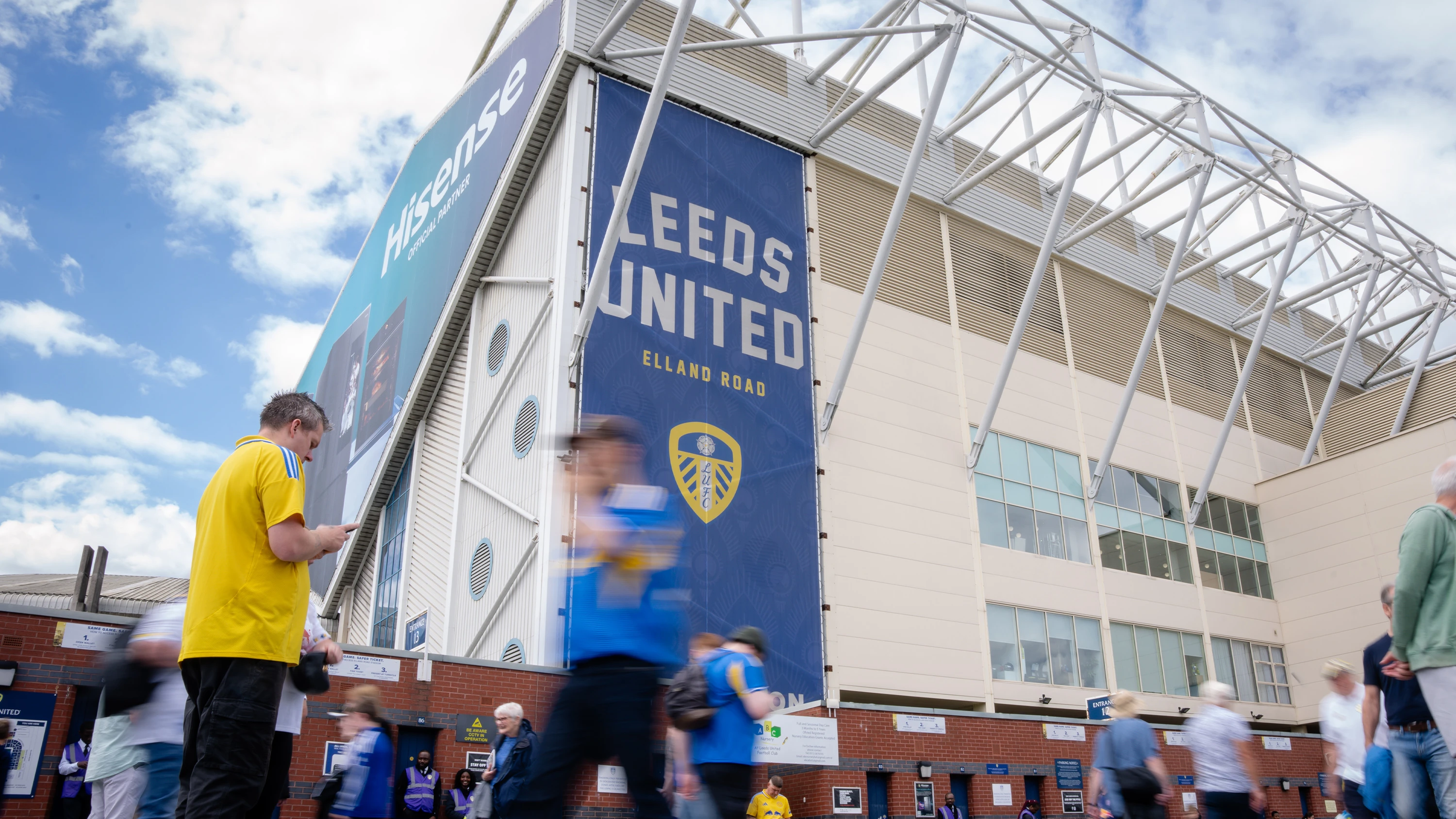 Elland Road East Stand Banner Fans