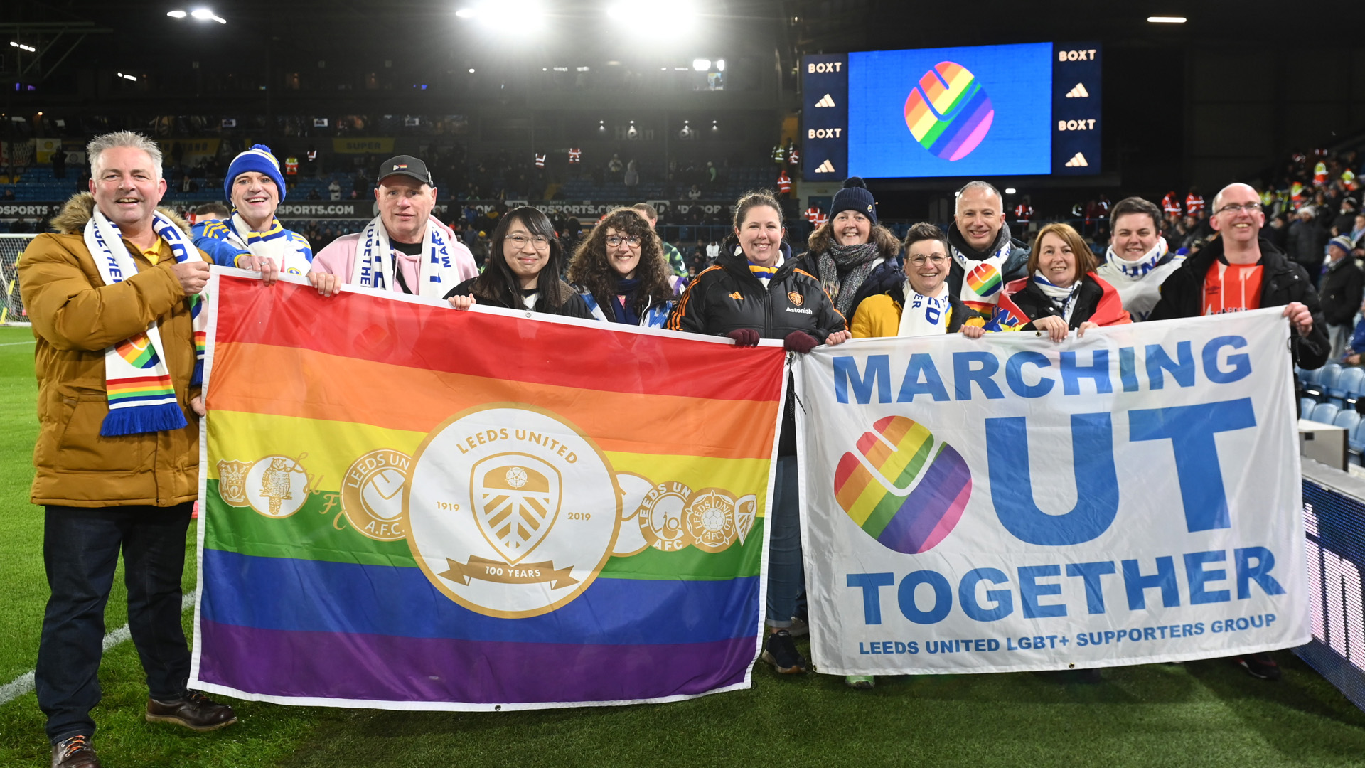 Rainbow Laces Marching out Together