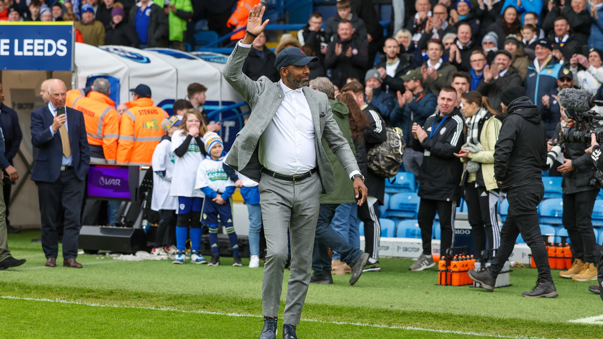 Lucas Radebe on the pitch