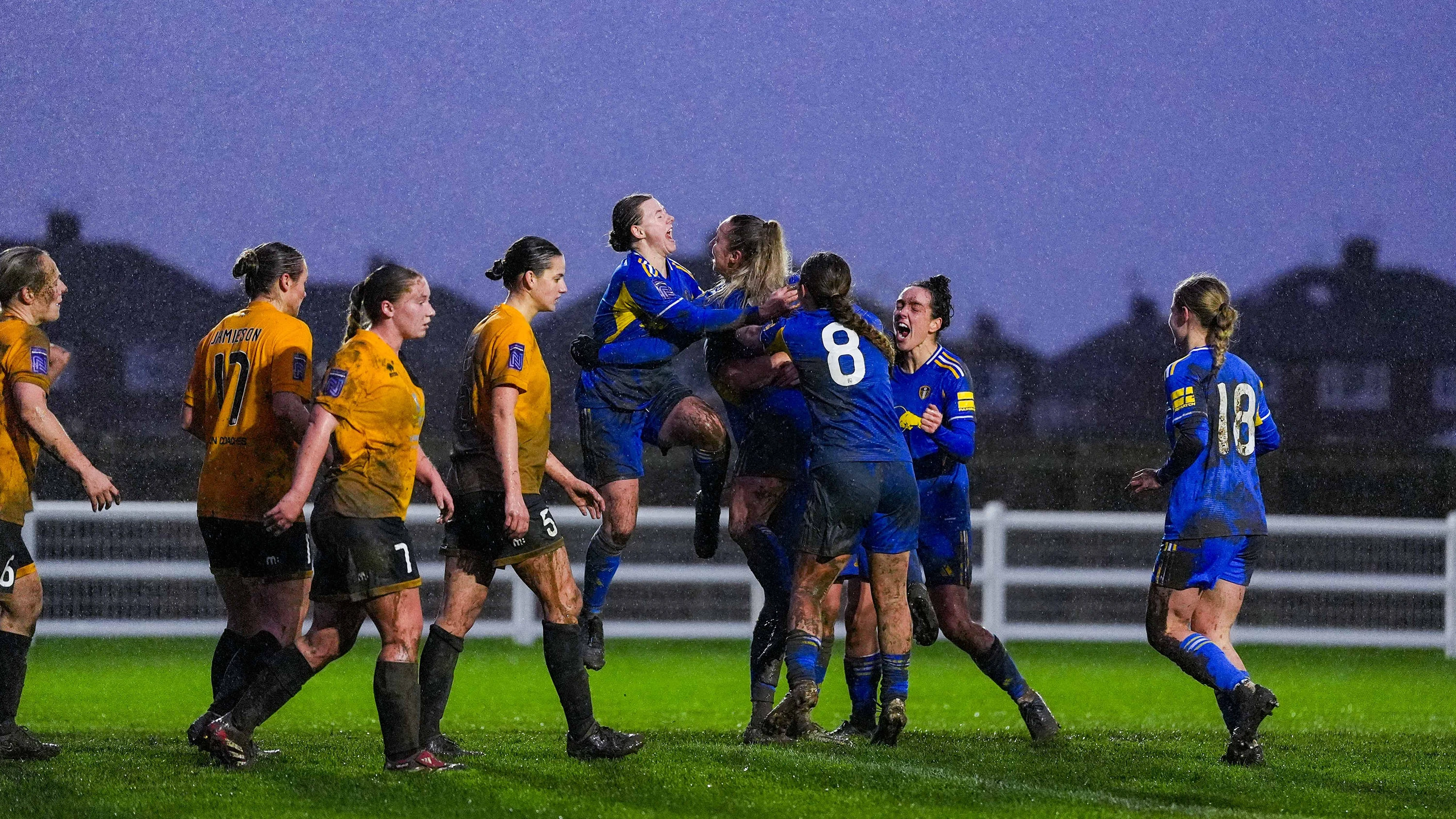 Leeds Women final goal celebration v Norton