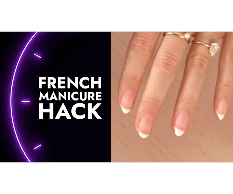 VIDEO: How to do super easy french tip nails | In 5 minutes