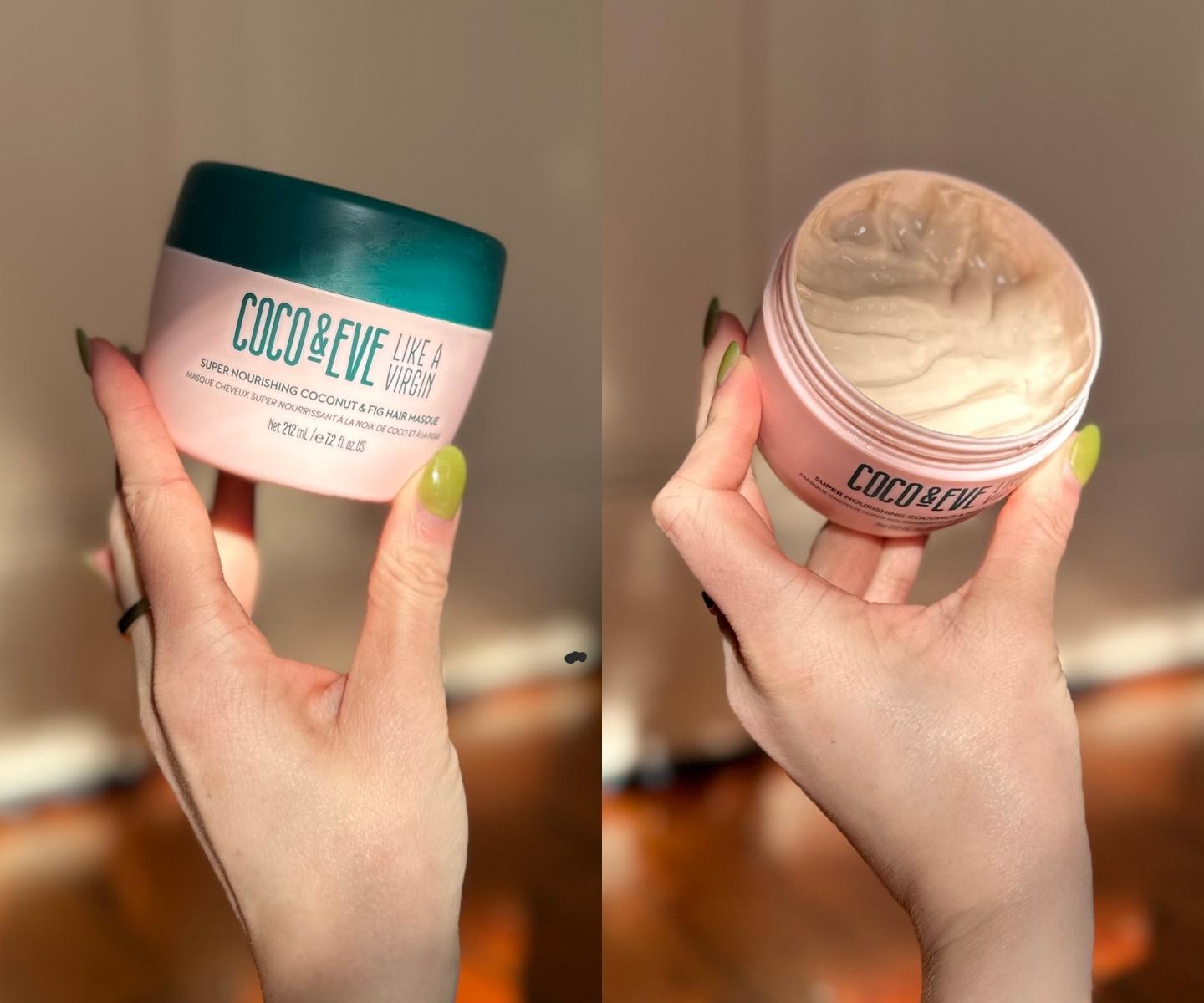 Coco & Eve Super Nourishing Coconut and Fig Hair Masque split